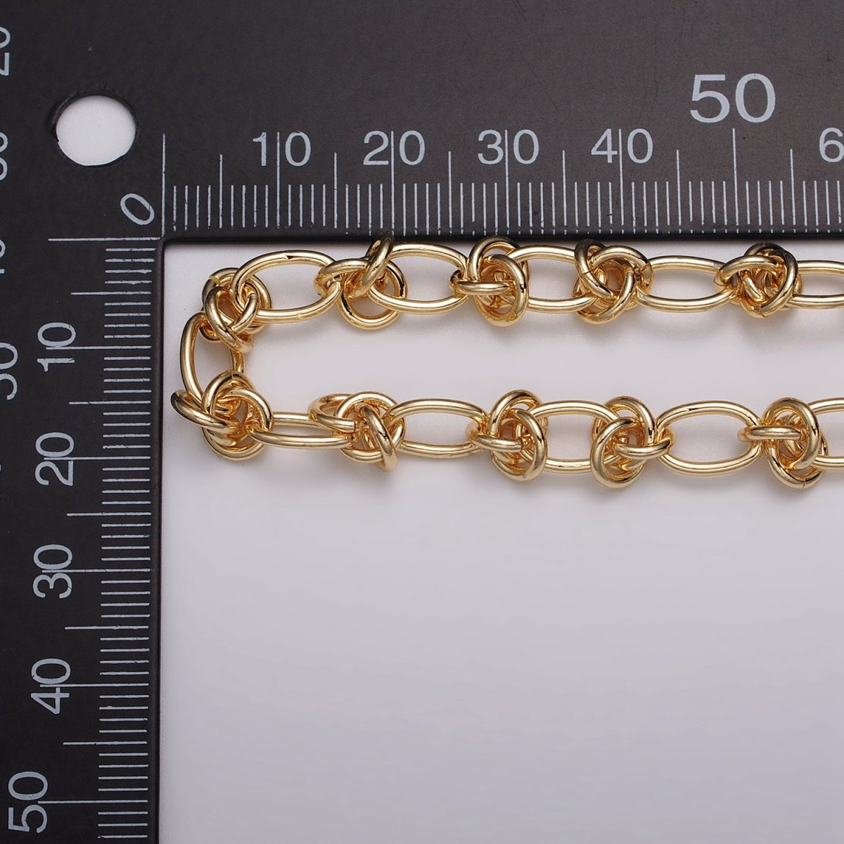 24k Gold Filled Multiple Round Rolo Link PaperClip Unfinished Chain in Gold & Silver Barbed Wire | ROLL-1143 - ROLL-1146 Clearance Pricing - DLUXCA