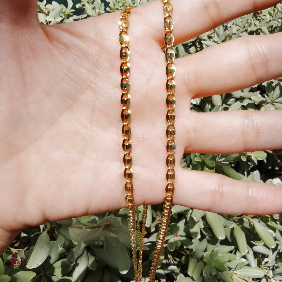 24K Gold Filled Necklace, Statement 4mm, 20 inches Mariner Necklace w/ Lobster Clasps | CN-751 Clearance Pricing - DLUXCA