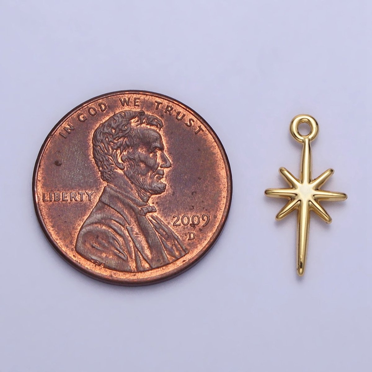 24K Gold Filled North Star Celestial15.8mm Add-On Charm in Gold & Silver | AC333 AC716 - DLUXCA