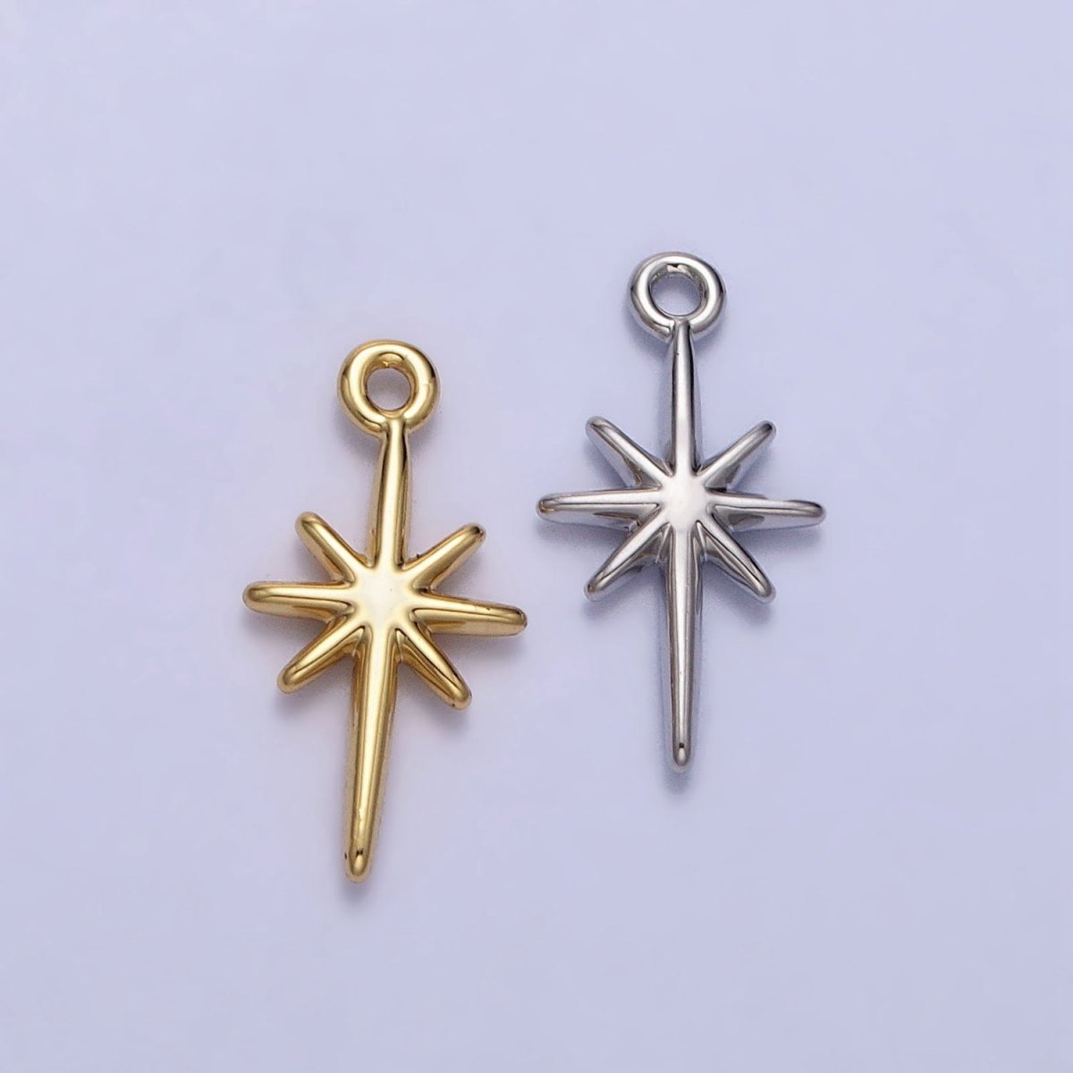 24K Gold Filled North Star Celestial15.8mm Add-On Charm in Gold & Silver | AC333 AC716 - DLUXCA