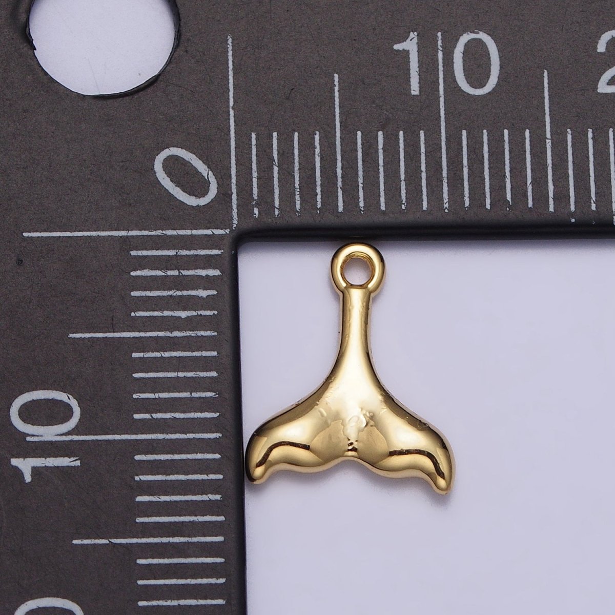 24K Gold Filled Ocean Sea Animal Tail Whale Mermaid Dolphin Charm in Gold & Silver | AC345 AC346 - DLUXCA