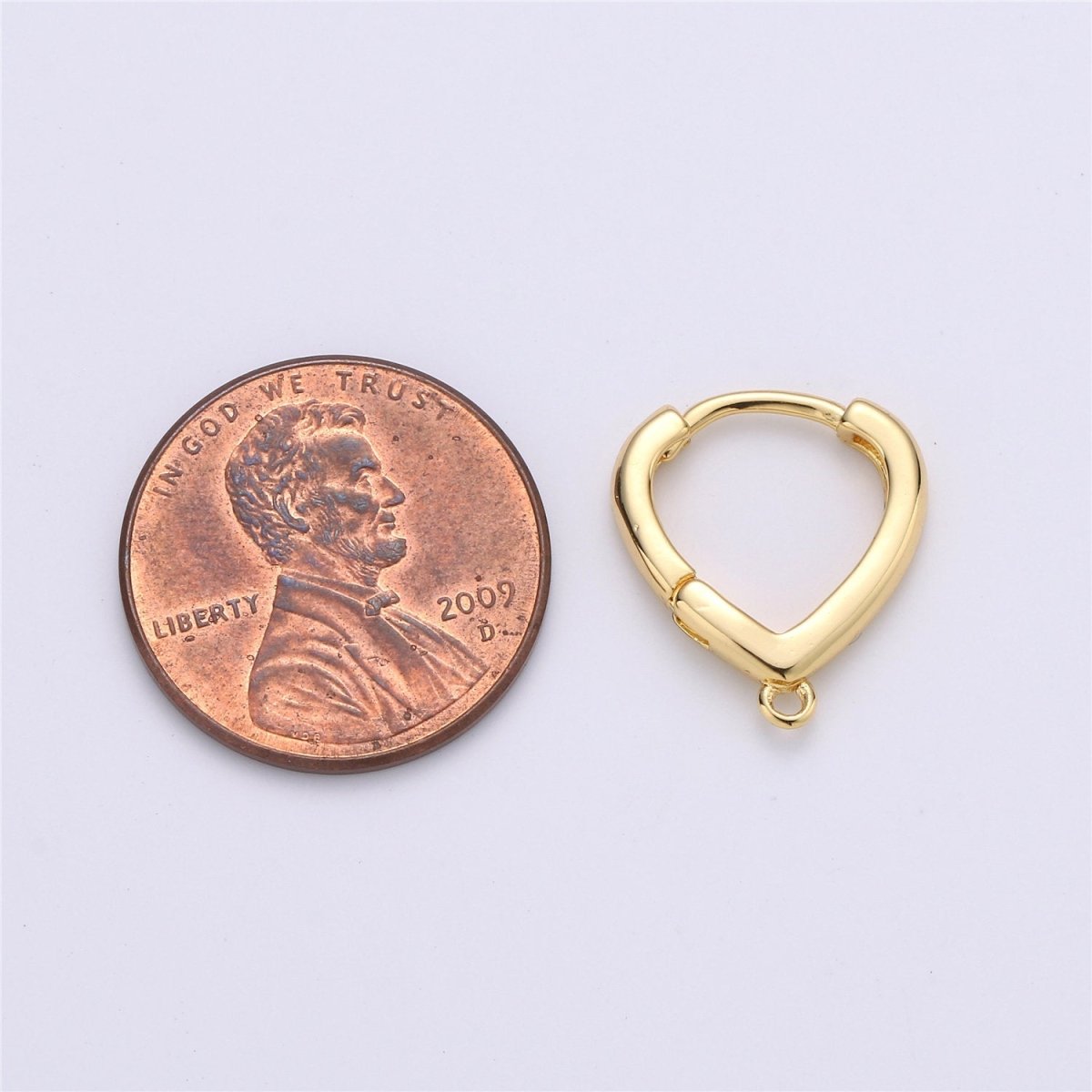 24k Gold Filled Oval Easy Snap Earring with Jump Ring, Earring Supplies for DIY Earring Jewelry, Snap Click On Earring, Oval Shape K-467 K-867 - DLUXCA