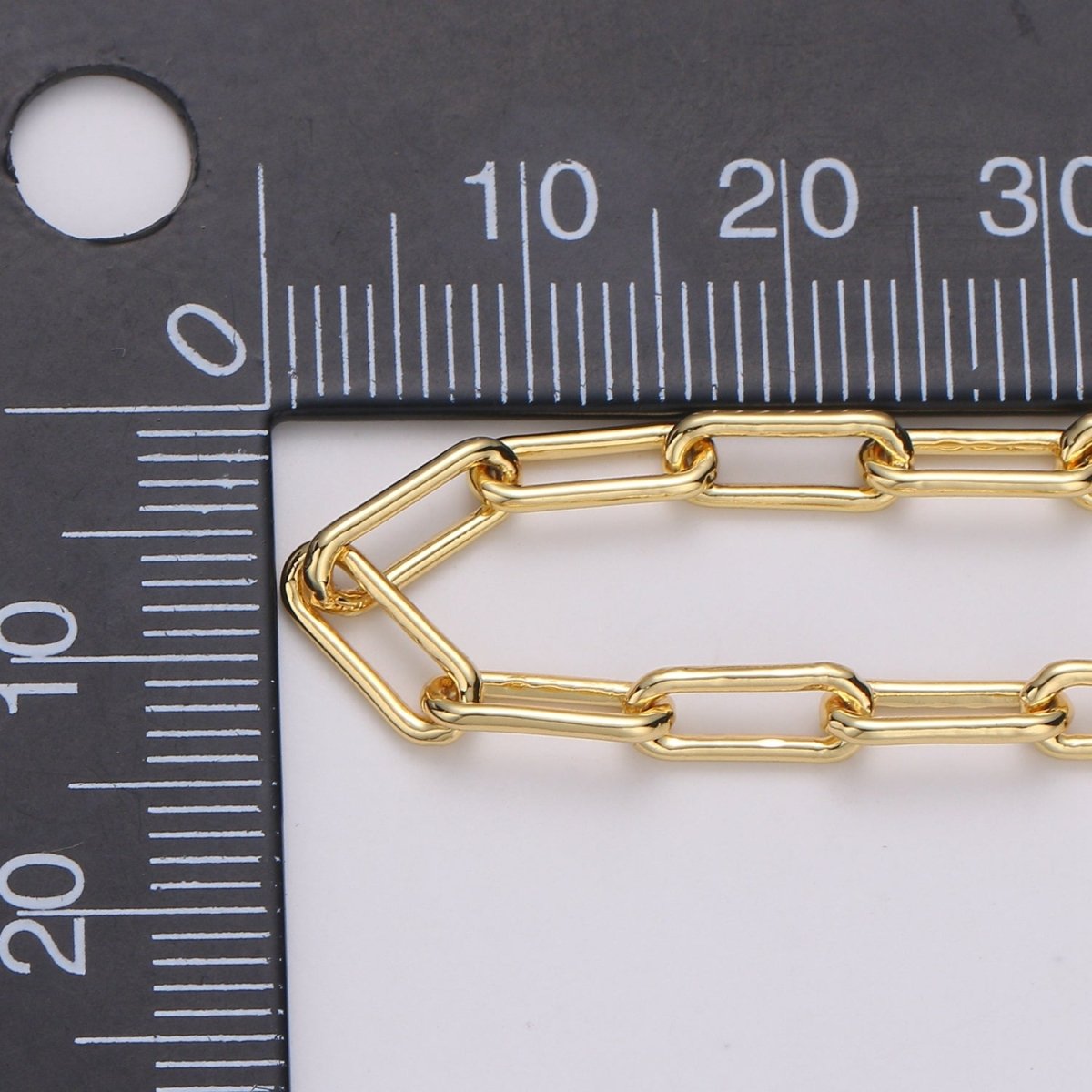 24K Gold Filled Paperclip Cable Chain by Yard, Bold Cable Elongated Chain, Wholesale Unfinished Chain | ROLL-374 ROLL-260 - DLUXCA