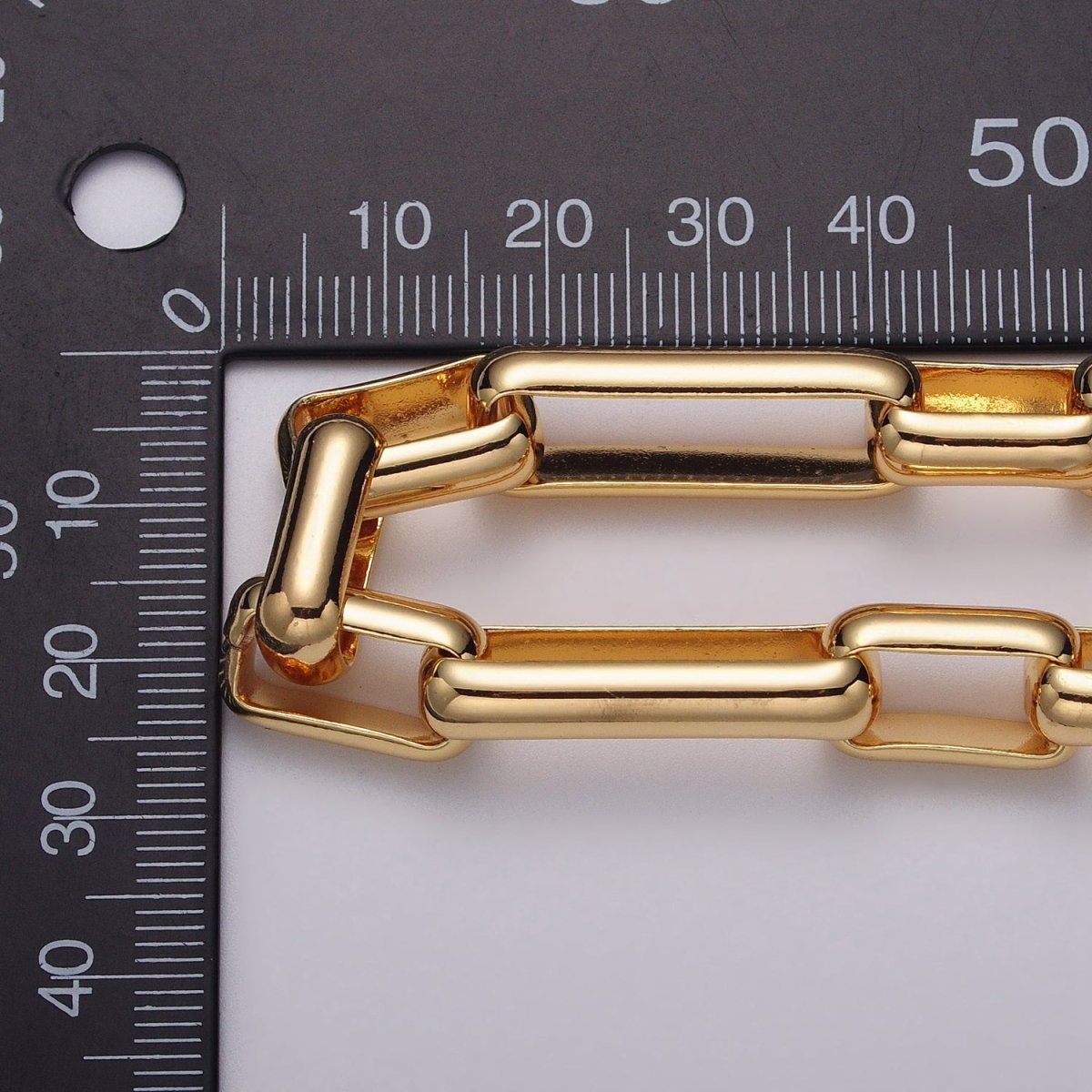 24K Gold Filled PAPERCLIP Chain by Yard Unfinished Chain For Necklace Bracelet Jewelry Making | ROLL-1131 Clearance Pricing - DLUXCA