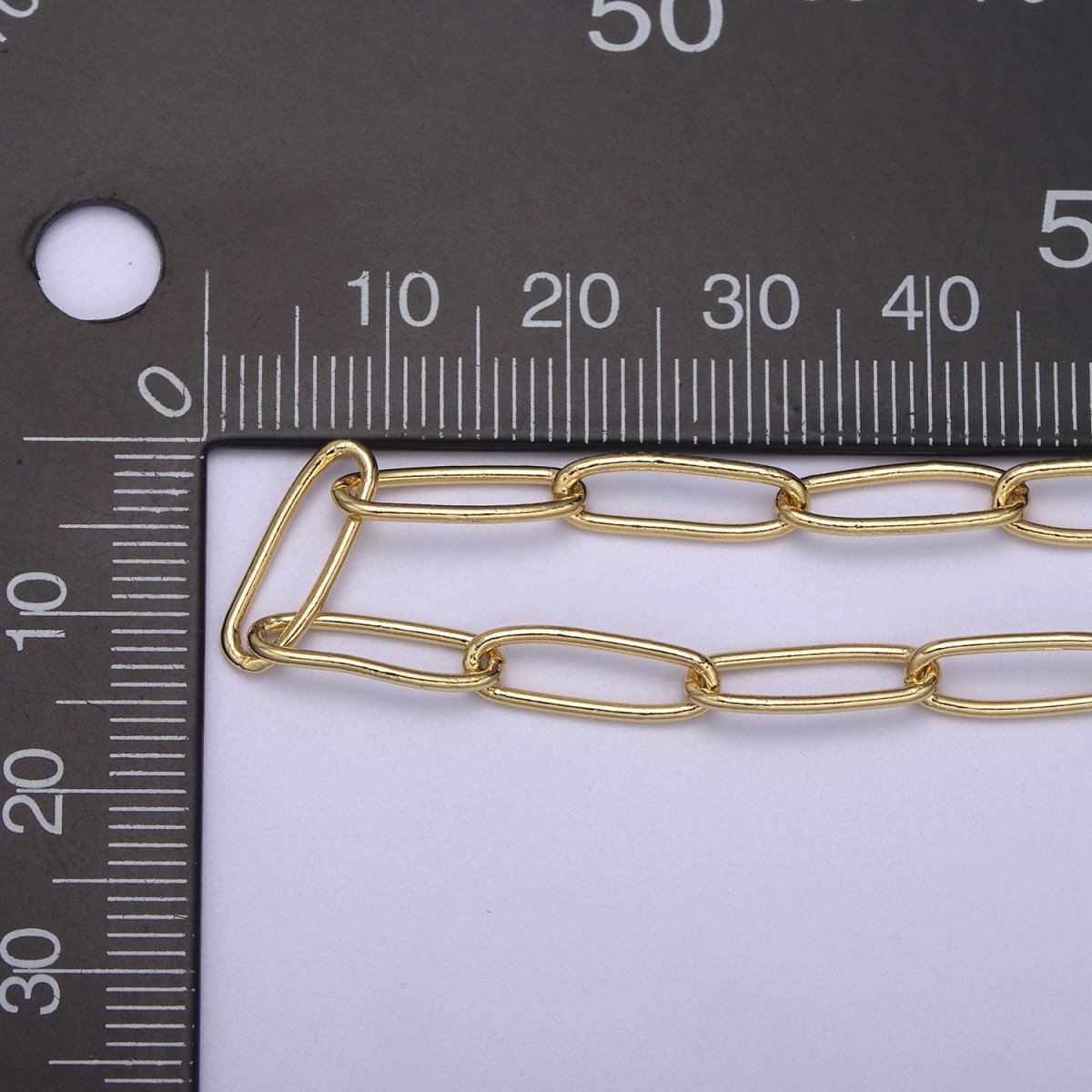 24K Gold Filled Paperclip Unfinished Chain, 14X5mm paperclip Chain in Gold & Silver For Jewelry Making Supply Component | ROLL-678, ROLL-679 Clearance Pricing - DLUXCA