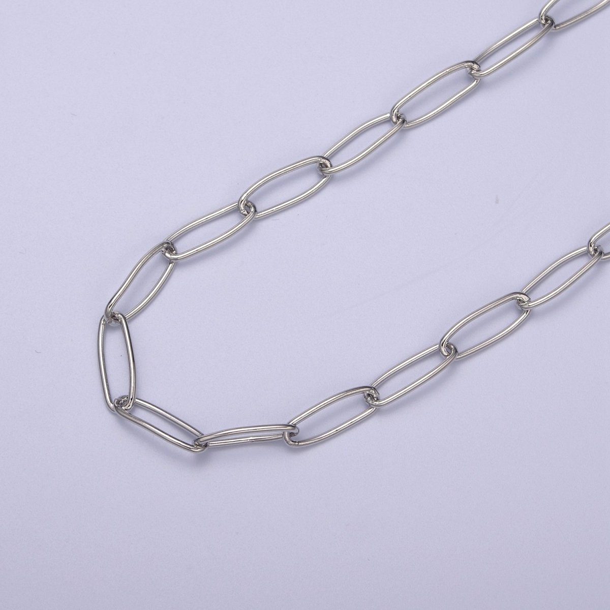 24K Gold Filled Paperclip Unfinished Chain, 14X5mm paperclip Chain in Gold & Silver For Jewelry Making Supply Component | ROLL-678, ROLL-679 Clearance Pricing - DLUXCA