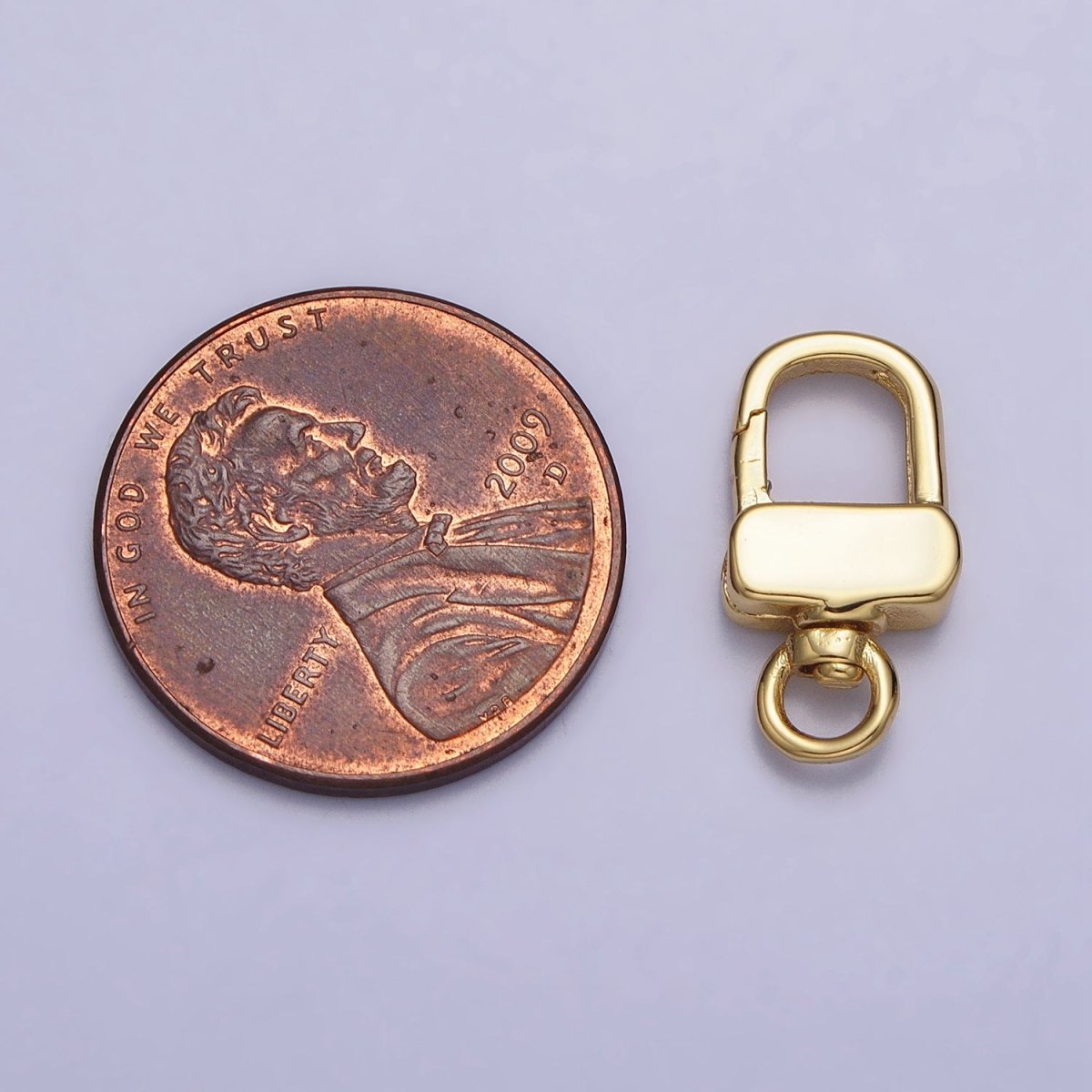 24K Gold Filled Push Gate Triggerless Rectangular Swivel Closure Supply in Gold & Silver | Z-113 Z-114 - DLUXCA