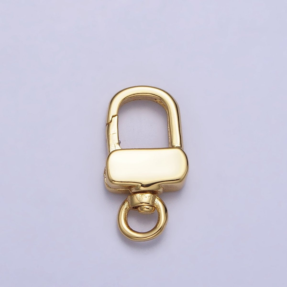 24K Gold Filled Push Gate Triggerless Rectangular Swivel Closure Supply in Gold & Silver | Z-113 Z-114 - DLUXCA