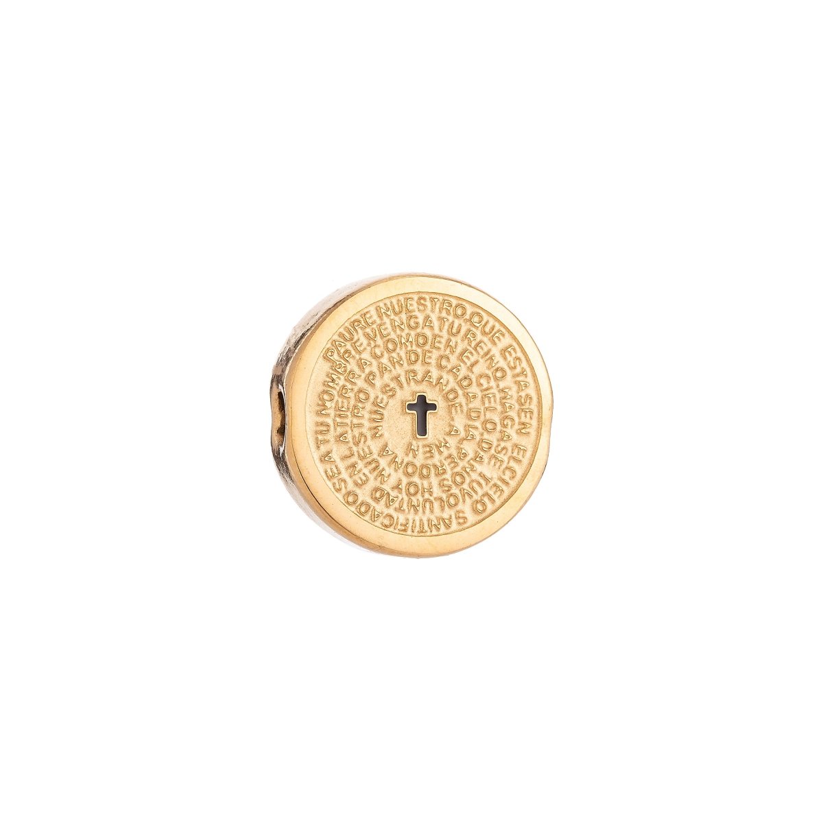 24K Gold Filled Religious Padre Nuestro Cross Catholic Bracelet Connector Charm, Necklace Pendant, Bead, Spacer Findings for Jewelry Making - DLUXCA