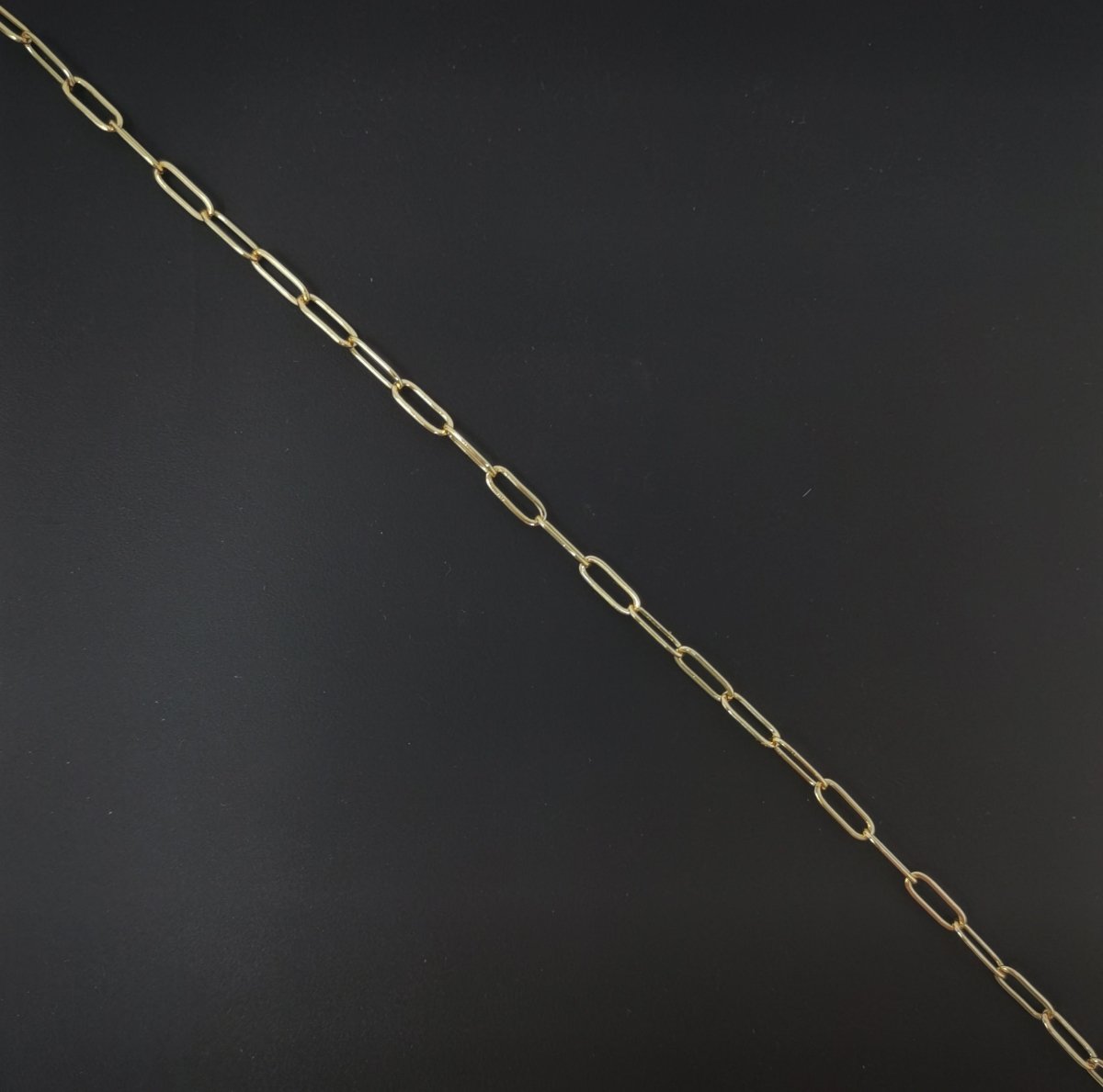 24K Gold Filled Rolo Cable Chain by Yard, Gold Filled Cable Rolo Chain, Wholesale Bulk Roll Chain for DIY Jewelry, Thickness 0.5mm, PAPER CLIP Chain | ROLL-005, ROLL-034, ROLL-049 - DLUXCA