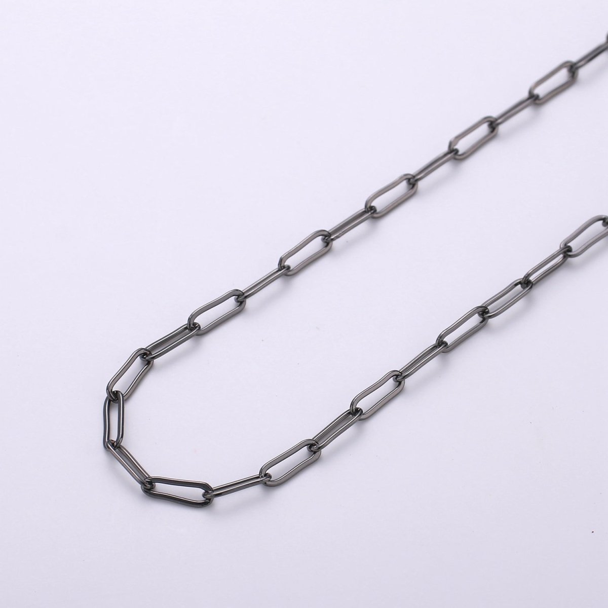 24K Gold Filled Rolo Cable Chain by Yard, Gold Filled Cable Rolo Chain, Wholesale Bulk Roll Chain for DIY Jewelry, Thickness 0.5mm, PAPER CLIP Chain | ROLL-005, ROLL-034, ROLL-049 - DLUXCA