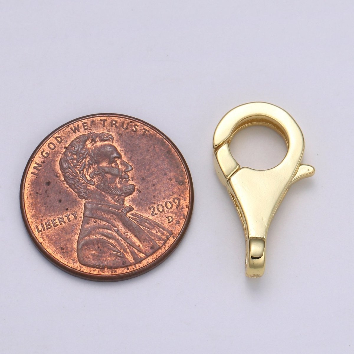 24K Gold Filled Round Lobster Clasp DIY Jewelry Making For Necklace Bracelet L-179 - DLUXCA