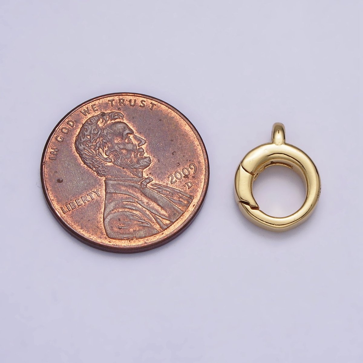 24K Gold Filled Round Push Triggerless Clasps Jewelry Closure Supply in Gold & Silver | Z-131 Z-132 - DLUXCA