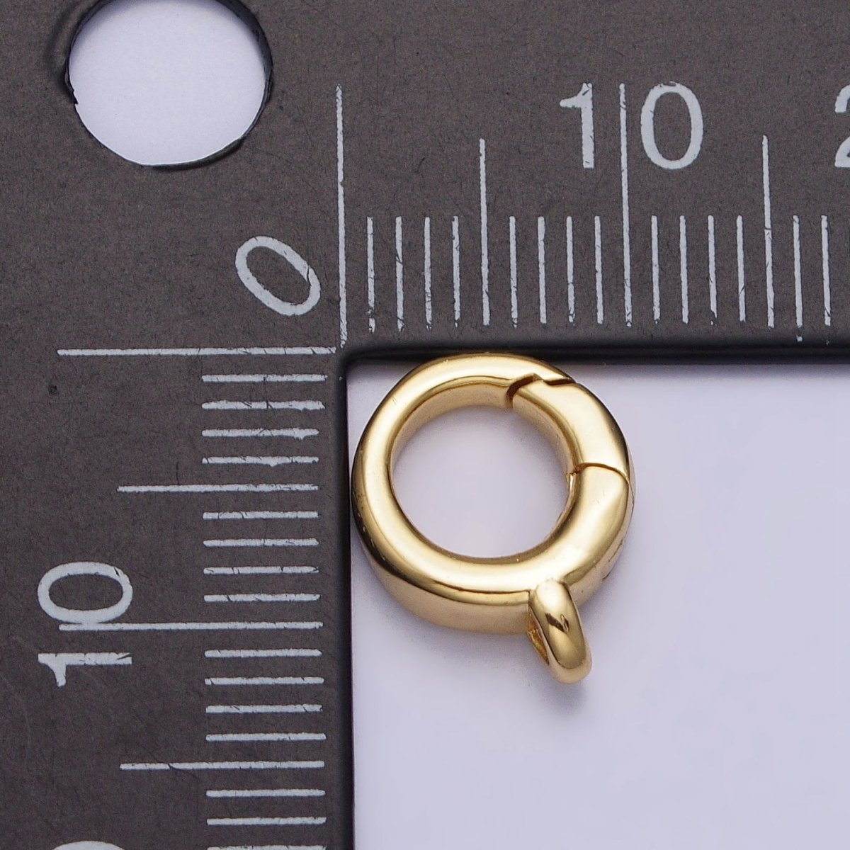 24K Gold Filled Round Push Triggerless Clasps Jewelry Closure Supply in Gold & Silver | Z-131 Z-132 - DLUXCA