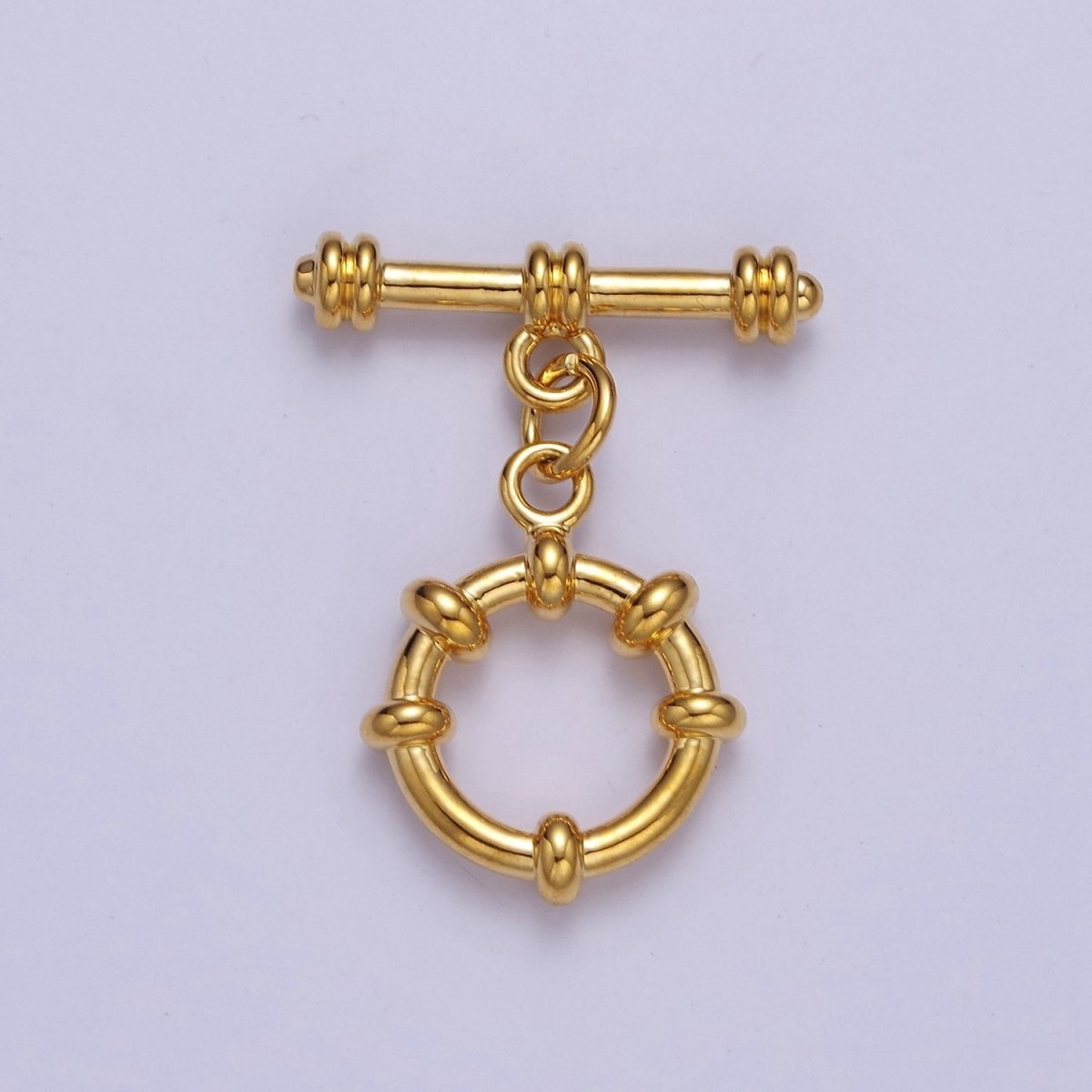 24k Gold Filled Round Toggle Clasp, Jewelry Clasp Sailor OT Clasp Findings L-690 L-691 L-692 - DLUXCA