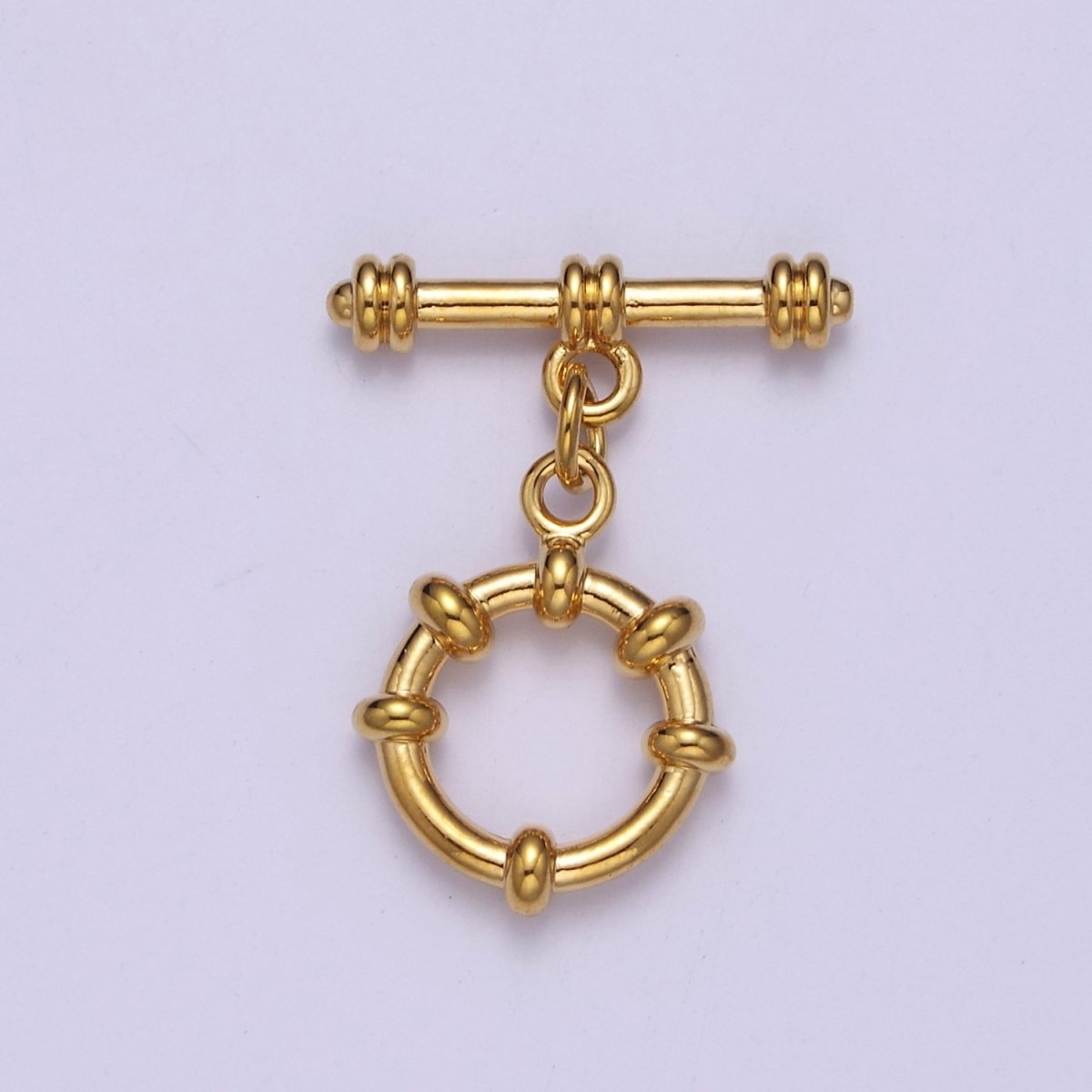 24k Gold Filled Round Toggle Clasp, Jewelry Clasp Sailor OT Clasp Findings L-690 L-691 L-692 - DLUXCA