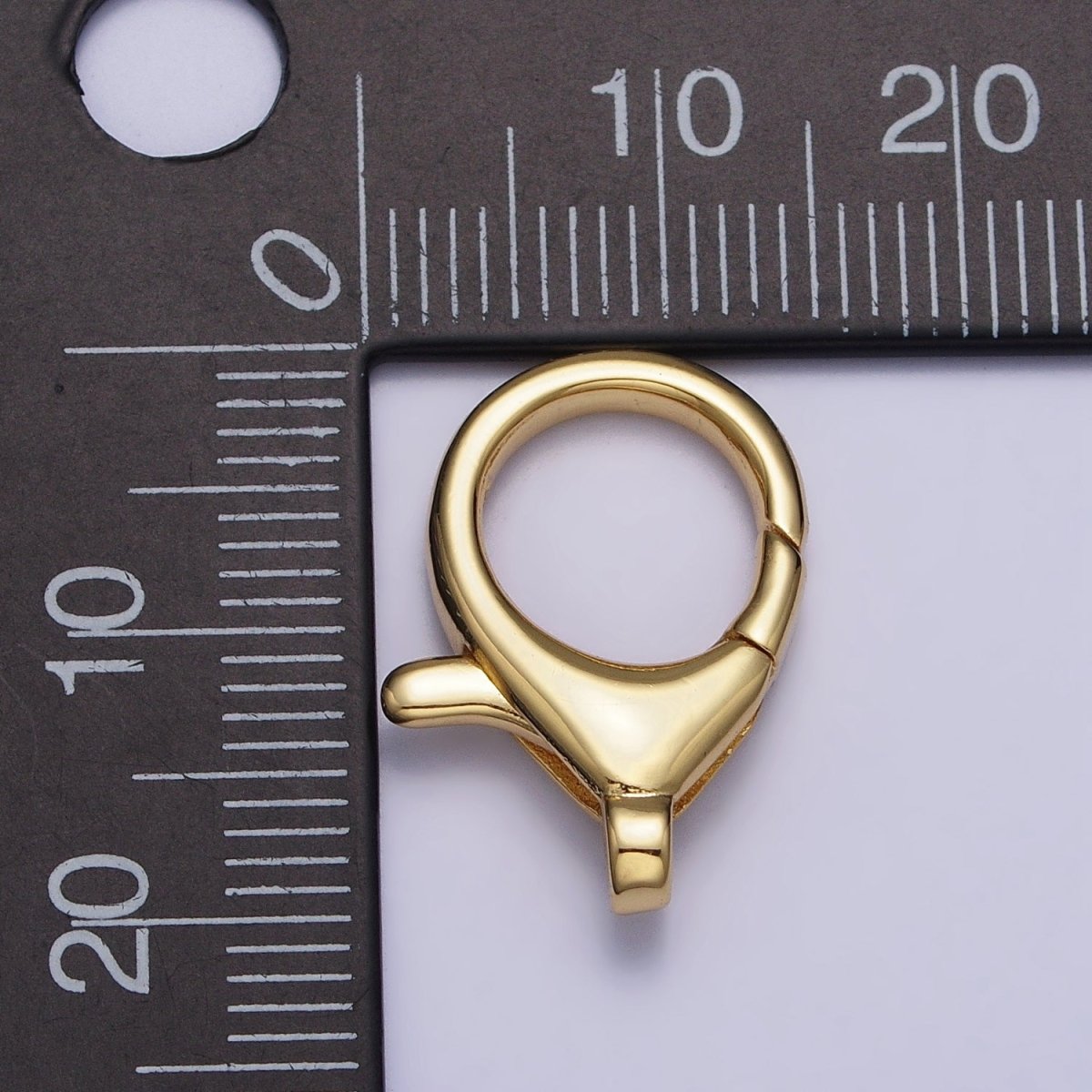 24K Gold Filled Rounded Oval 20mm Lobster Clasps Jewelry Closure in Gold & Silver | Z-111 Z-112 - DLUXCA