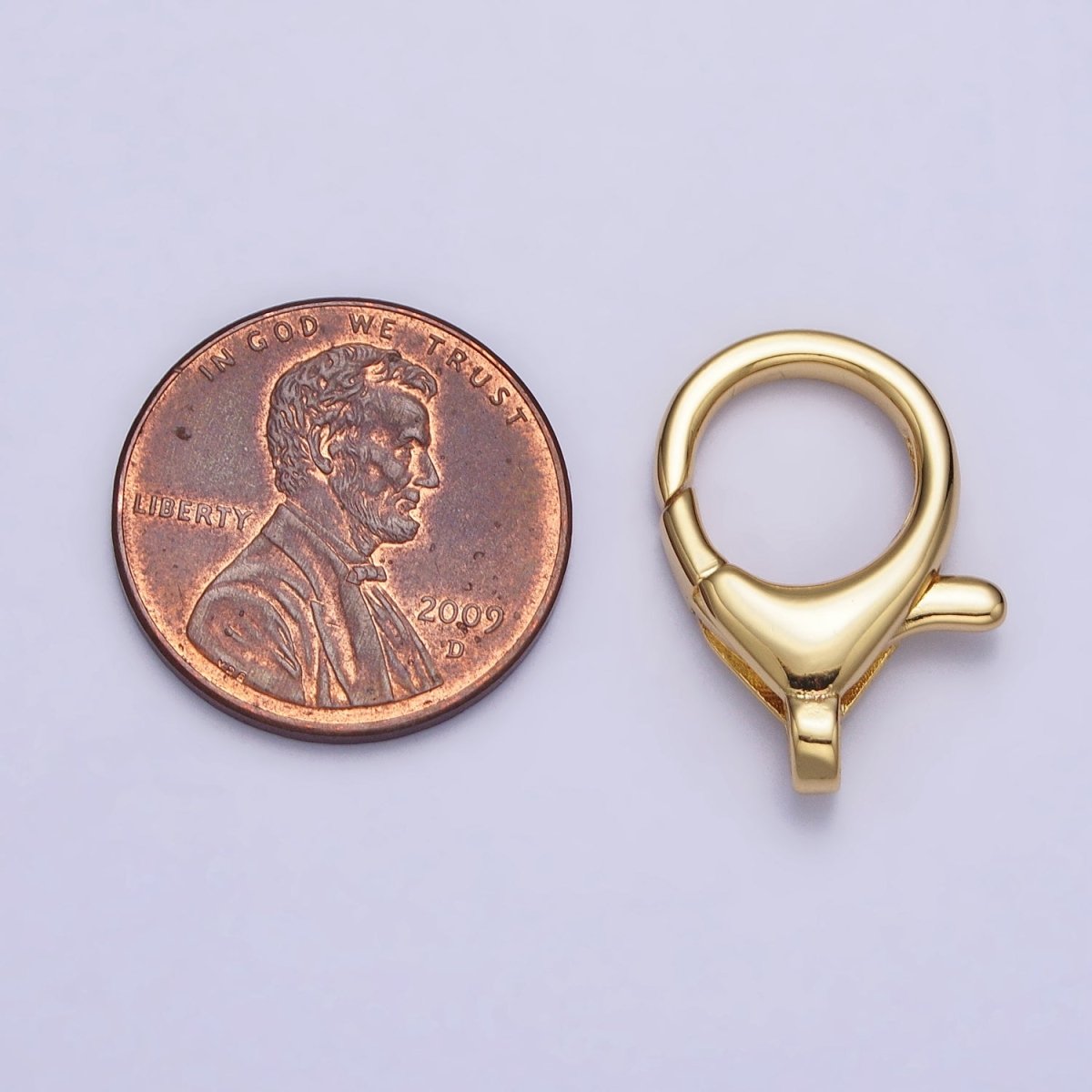 24K Gold Filled Rounded Oval 20mm Lobster Clasps Jewelry Closure in Gold & Silver | Z-111 Z-112 - DLUXCA