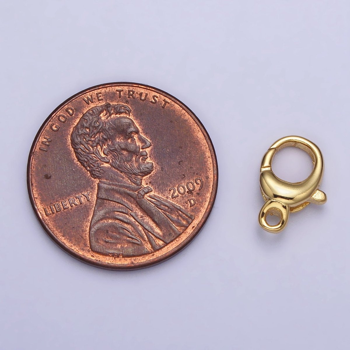 24K Gold Filled Rounded Oval Jewelry Lobster Clasps Closure Supply in Gold & Silver | Z-145 Z-146 - DLUXCA