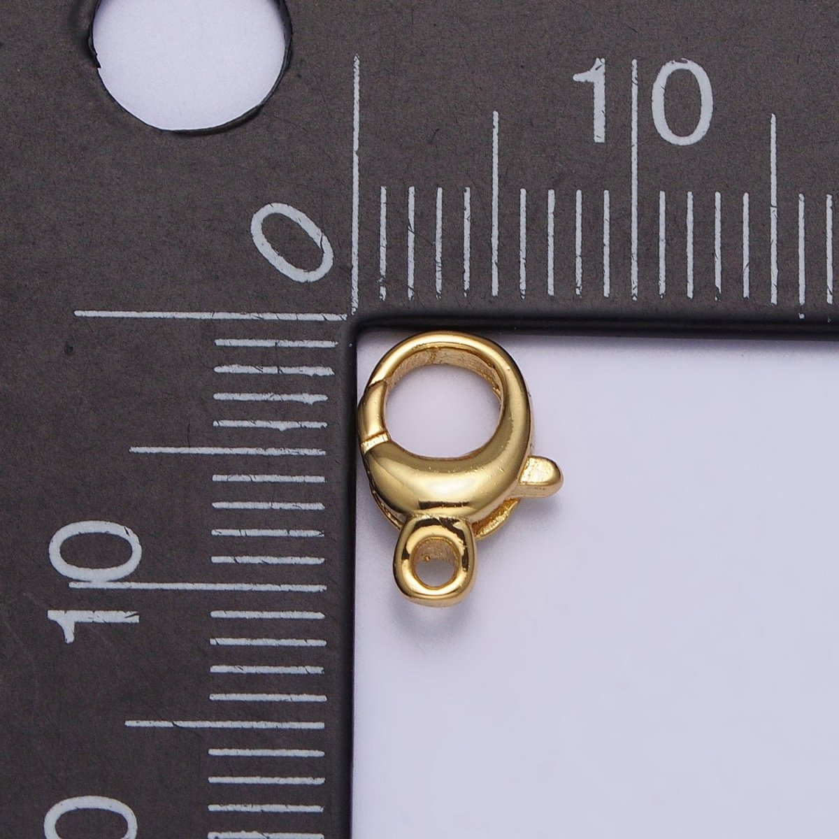 24K Gold Filled Rounded Oval Jewelry Lobster Clasps Closure Supply in Gold & Silver | Z-145 Z-146 - DLUXCA