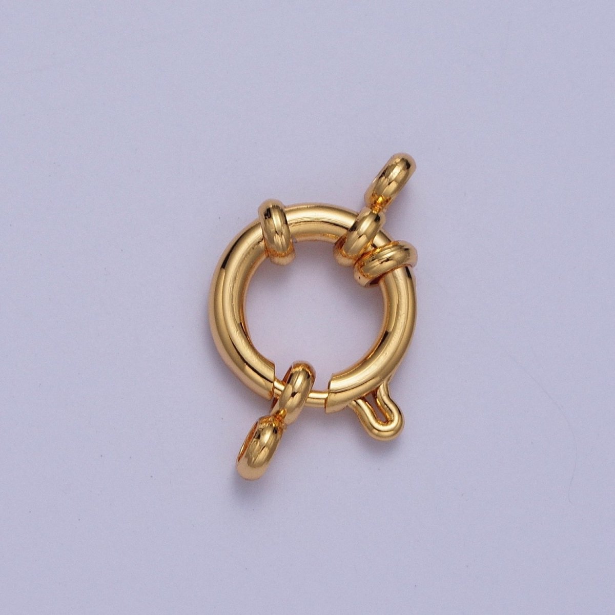 24K Gold Filled Sailor Clasps, Double Two Loops Large Spring Ring for Necklace Bracelet Finding L-900 L-901 - DLUXCA