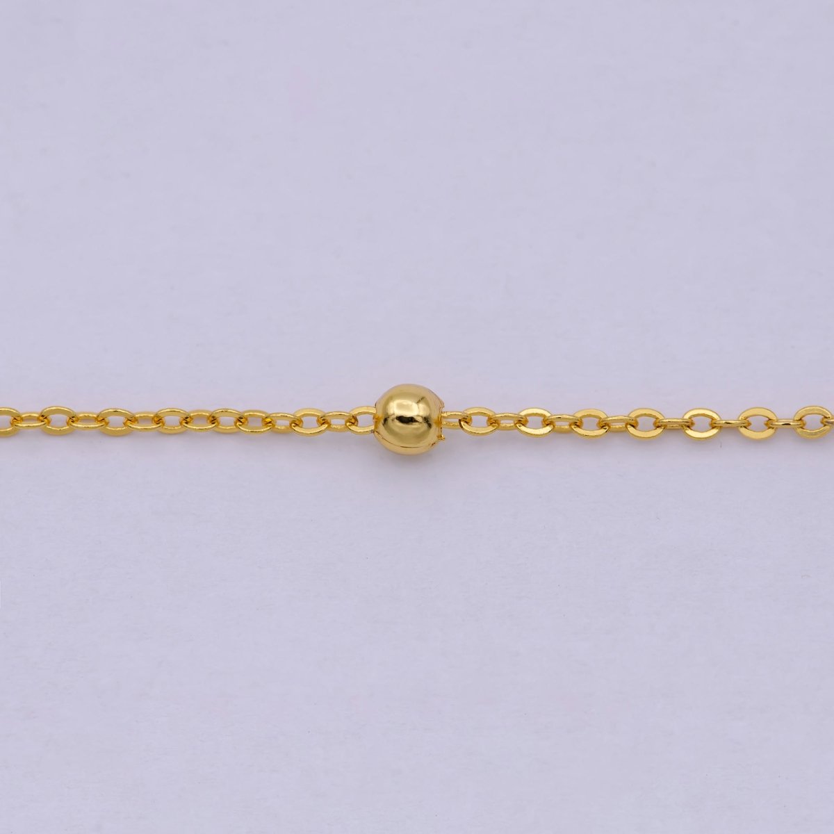 24K Gold Filled Satellite Chain Dainty Gold Ball Chain 18 Inches Ready To Wear Necklace w/ Lobster Clasps | WA-527 WA-528 Clearance Pricing - DLUXCA