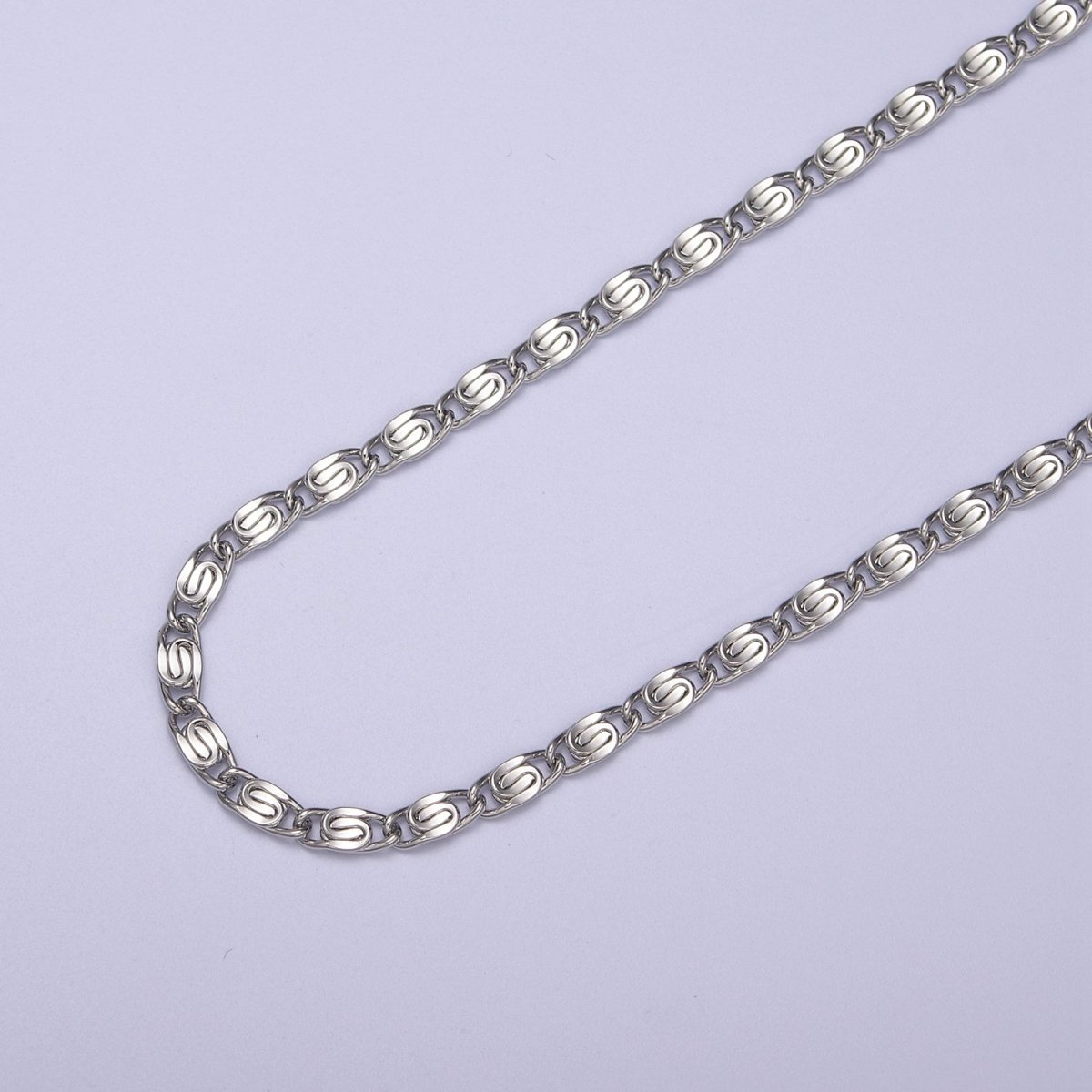 24K Gold Filled Scroll Chain, 3.5mm Width Unfinished Chain in Gold & Silver For Jewelry Making Wholesale Craft Supply | ROLL-682, ROLL-683 Clearance Pricing - DLUXCA