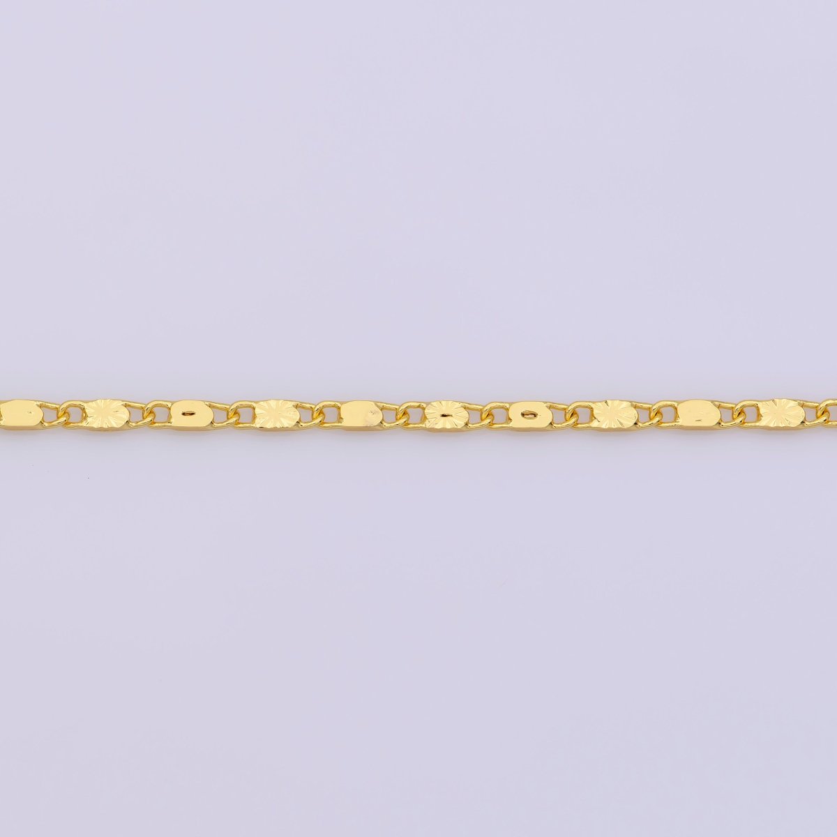 24K Gold Filled Scroll Chain Necklace, 17.7 inch Designed Finished Chain For Jewelry Necklace Making, Dainty 1.5mm Designed Necklace w/ Lobster Clasps | CN-776 Clearance Pricing - DLUXCA
