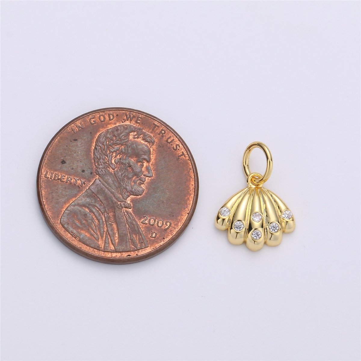 24k gold filled Shell Pendant Charm,Gold Filled Sea Shell Seashell, ocean sea life Charms, Silver Scallop Shell Charm for Bracelet Necklace D-007 D-008 - DLUXCA