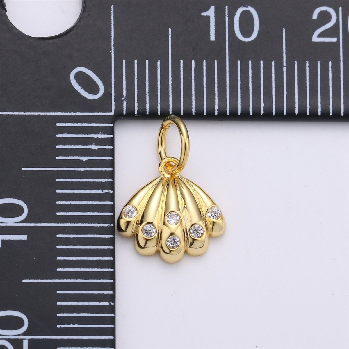 24k gold filled Shell Pendant Charm,Gold Filled Sea Shell Seashell, ocean sea life Charms, Silver Scallop Shell Charm for Bracelet Necklace D-007 D-008 - DLUXCA
