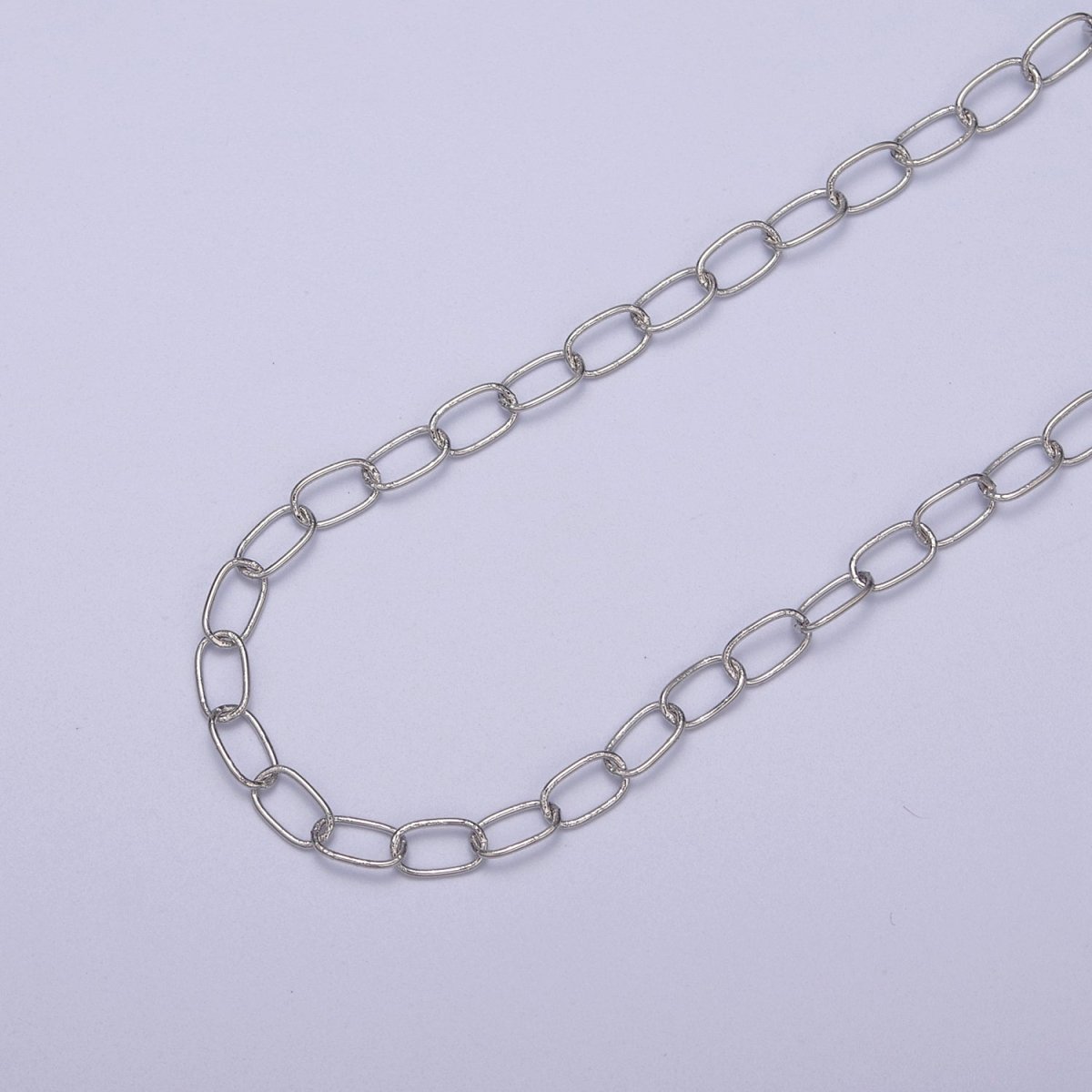 24K Gold Filled Silver Unfinished CABLE Chain, 4mm Width, Wholesale Chain For Jewelry Making | ROLL-617, ROLL-618 Clearance Pricing - DLUXCA