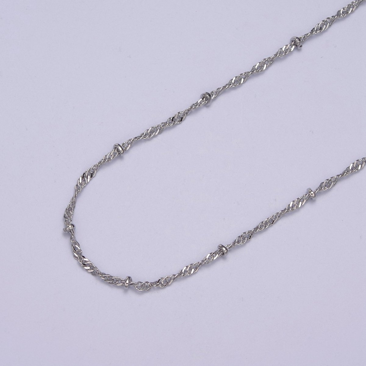 24K Gold Filled Singapore Satellite Bead Chain, 2.3mm Unfinished Chain by Yard For Jewelry Making Supply Component | ROLL-639, ROLL-640 Clearance Pricing - DLUXCA