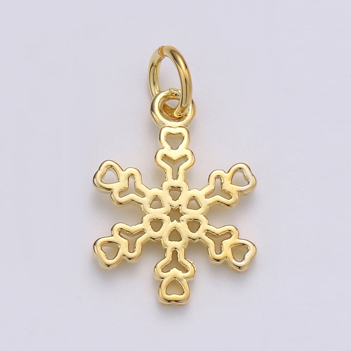 24K Gold Filled Snowflake Charm E-015 - DLUXCA
