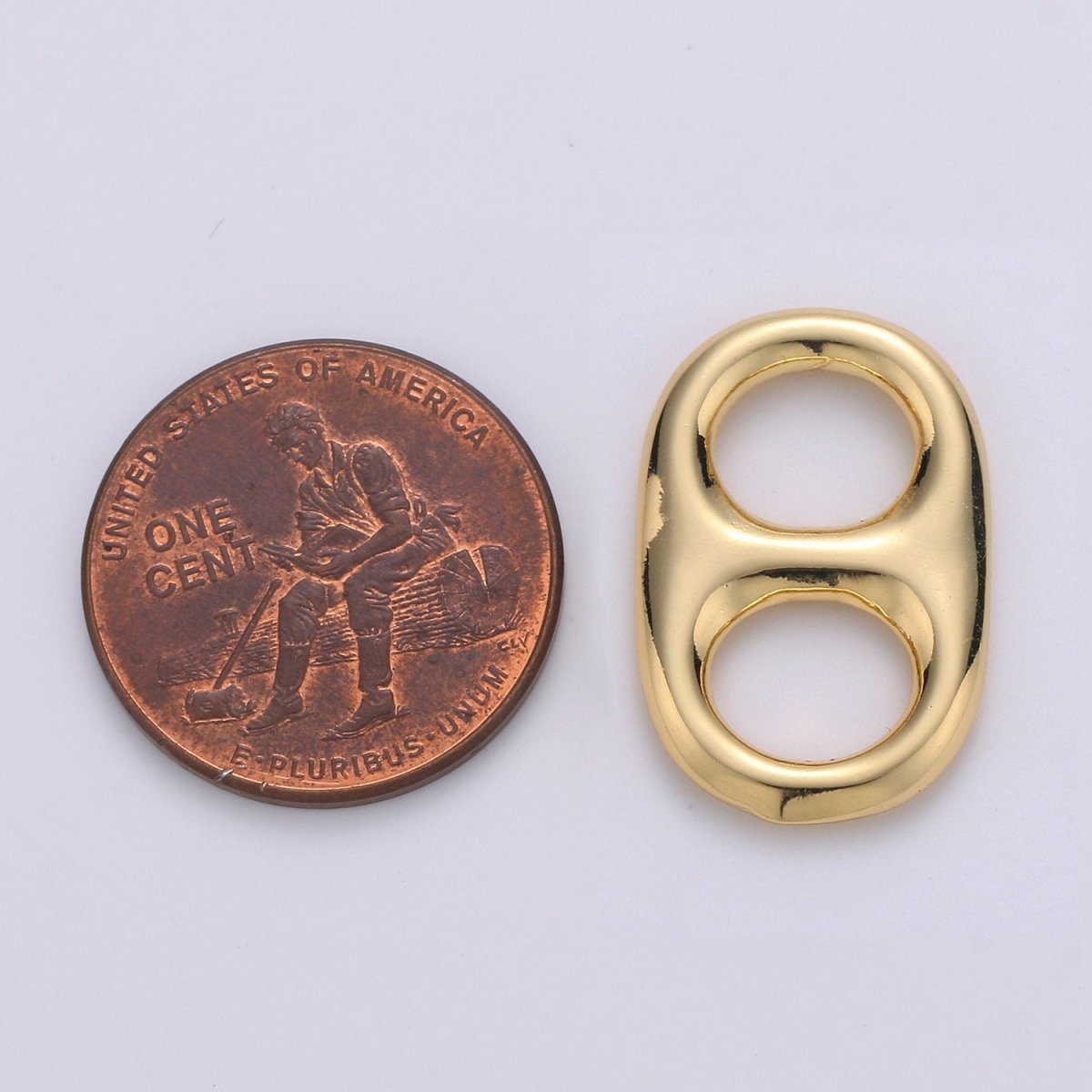 24k Gold Filled Soda Pull-tab Pendant Charm For Charms Bracelet Necklace Jewelry Making Supplies D-215 D-499 - DLUXCA