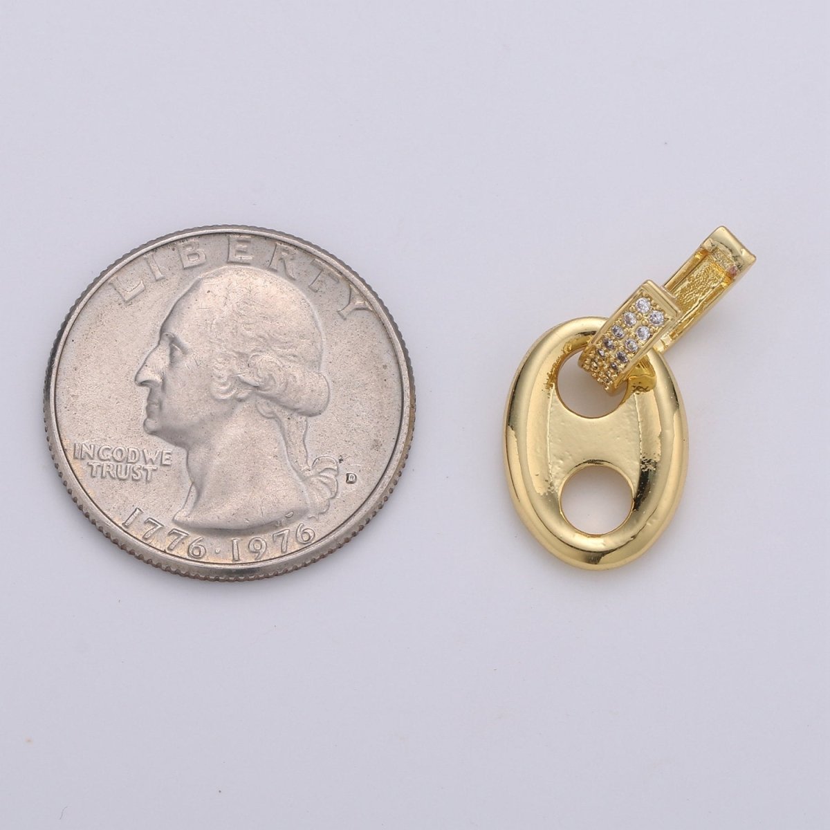 24k Gold Filled Soda Tab Charm for Necklace Pendant Beer Tab Can Tab Jewelry Making Supply J-002 J-003 - DLUXCA