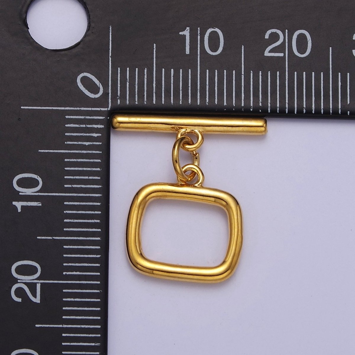24K Gold Filled Square Toggle Clasp, Jewelry Clasp OT Clasp Findings L-717 L-718 L-722 - DLUXCA