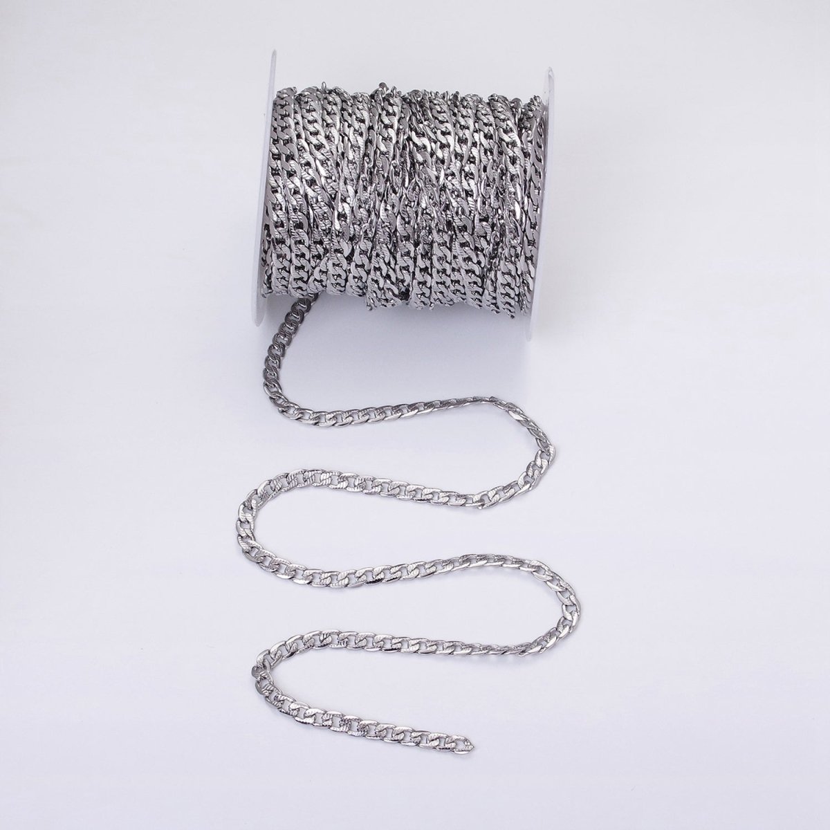 24k Gold Filled Textured Cuban Curb Chain 5.5mm Unfinished Unisex Curb Link Chain by Yard Wholesale Jewelry Making Supplies | ROLL-1311 ROLL-1312 Clearance Pricing - DLUXCA