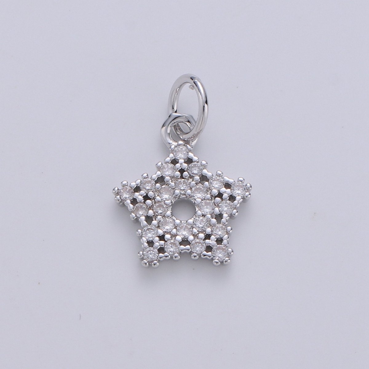 24K Gold Filled Tiny Twinkle Star Charm, Silver Tiny Little Star Gold Wish Star Charm, Dainty Small Cute CZ Charm Bracelet Earring Supply, D-266 D-267 - DLUXCA