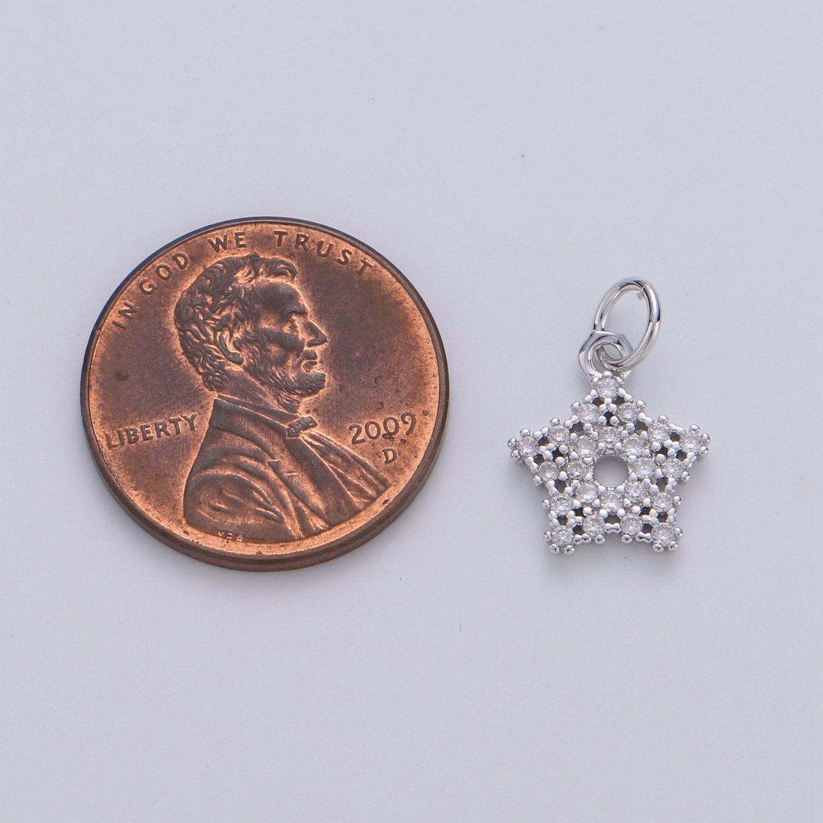 24K Gold Filled Tiny Twinkle Star Charm, Silver Tiny Little Star Gold Wish Star Charm, Dainty Small Cute CZ Charm Bracelet Earring Supply, D-266 D-267 - DLUXCA