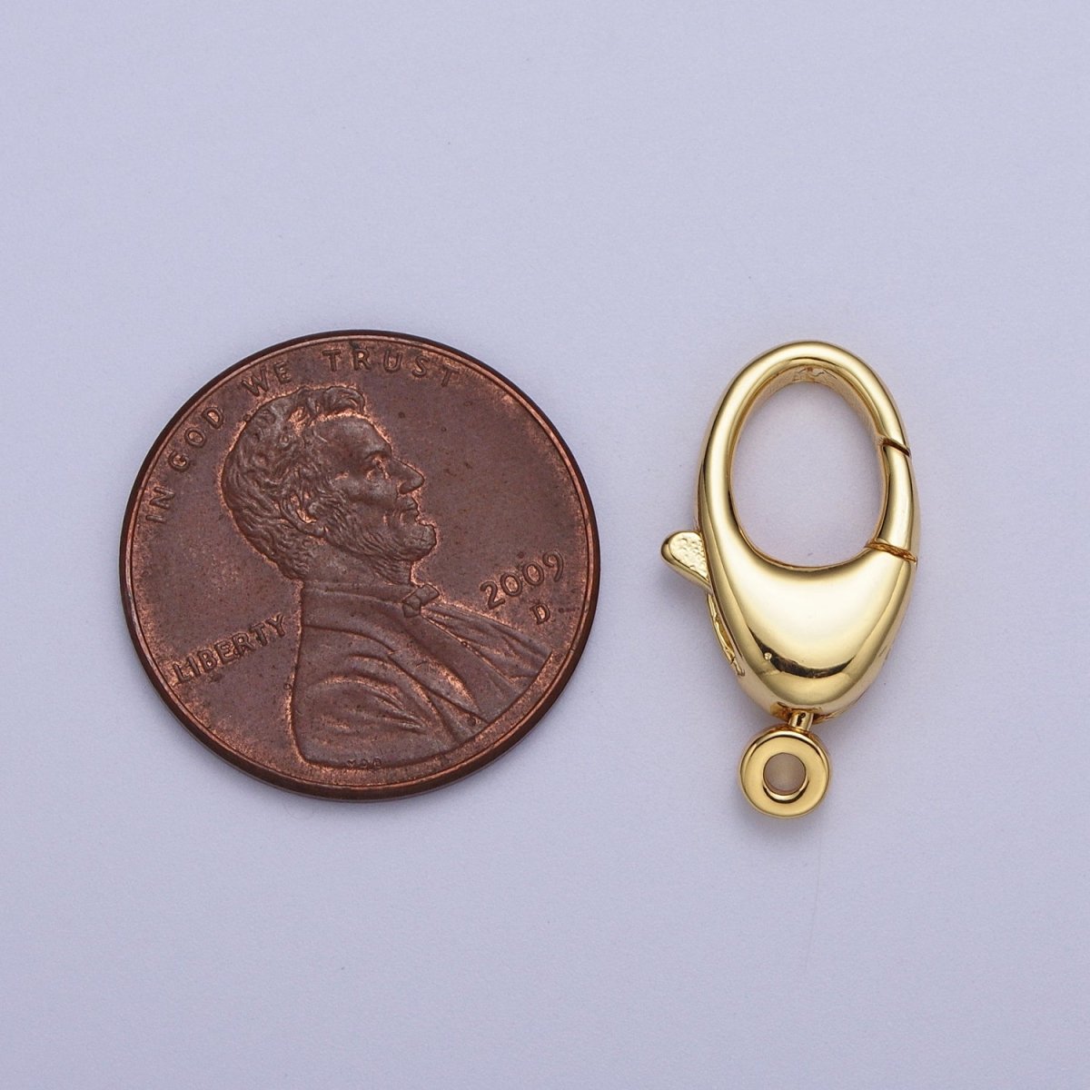 24K Gold Filled Trigger Lobster Clasps Big Oval End Clasp Z-196 Z-197 - DLUXCA