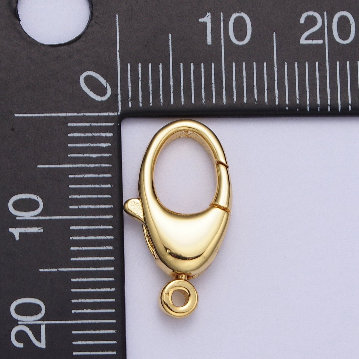 24K Gold Filled Trigger Lobster Clasps Big Oval End Clasp Z-196 Z-197 - DLUXCA