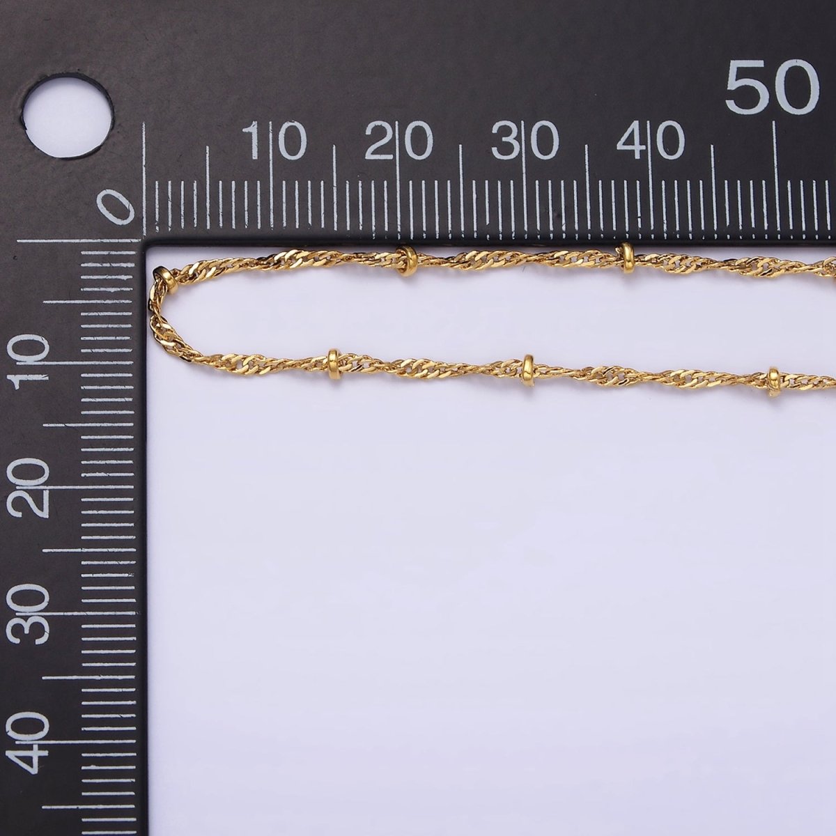24K Gold Filled Twisted Chain With Gold Beads For Wholesale Necklace Dainty Satellite Chain Jewelry Making Supplies | WA-1847 WA-1848 Clearance Pricing - DLUXCA
