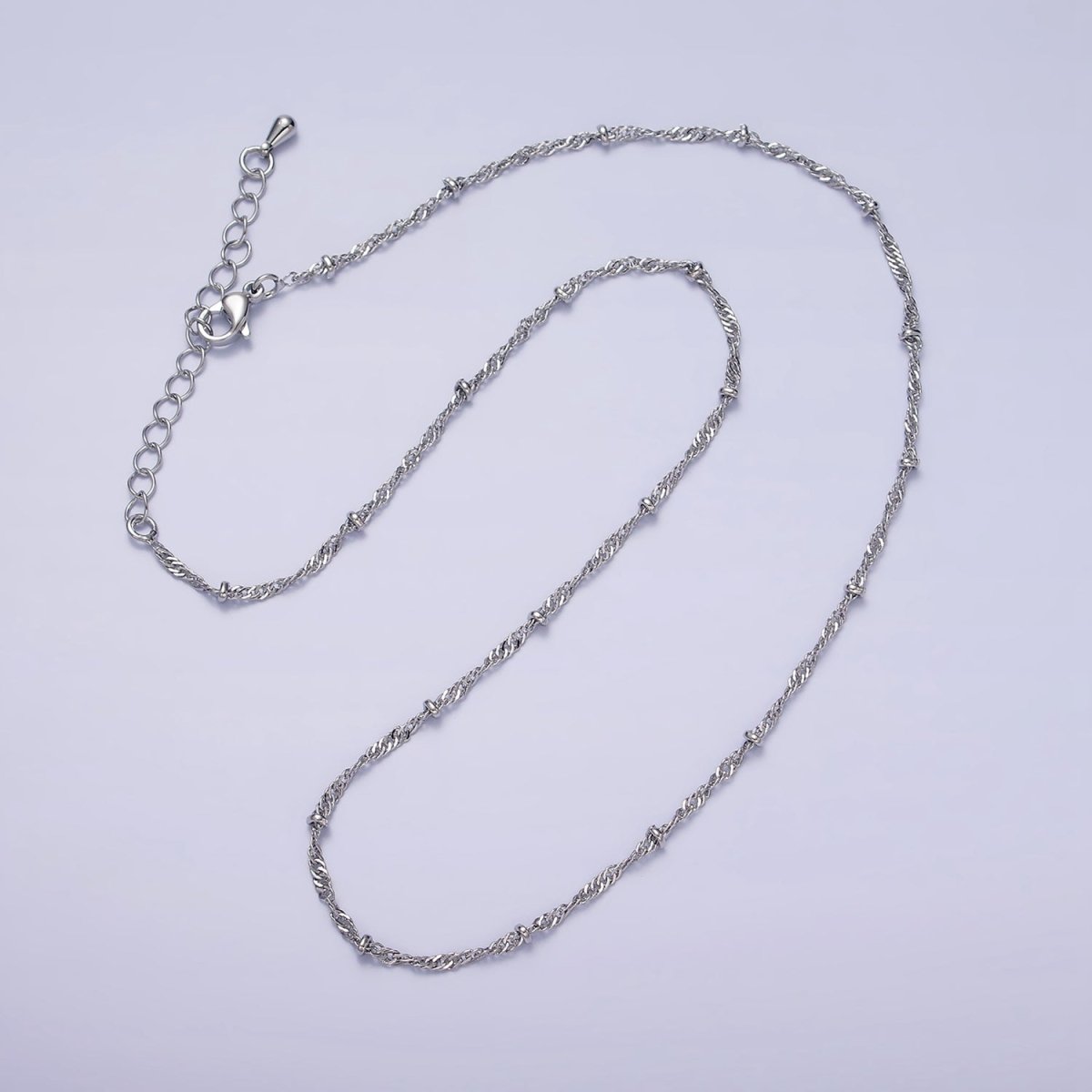 24K Gold Filled Twisted Chain With Gold Beads For Wholesale Necklace Dainty Satellite Chain Jewelry Making Supplies | WA-1847 WA-1848 Clearance Pricing - DLUXCA