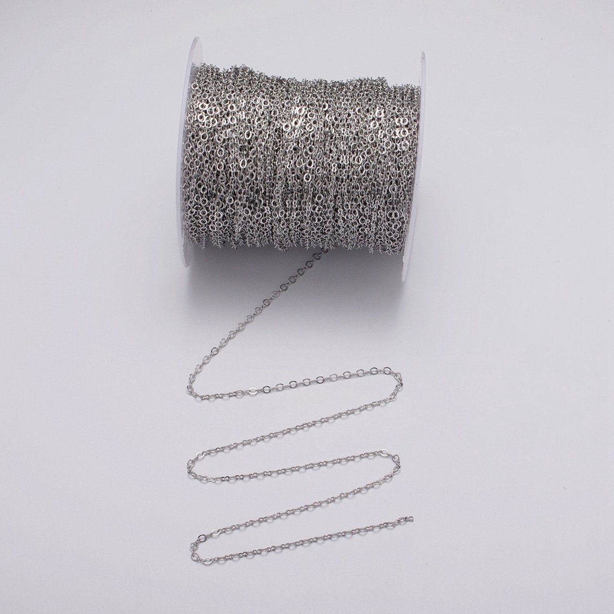 24k Gold Filled Unique Cable Figure Eight Link Unfinished Dainty Chain by Yard in Gold & Silver | ROLL-1039, ROLL-1098 Clearance Pricing - DLUXCA