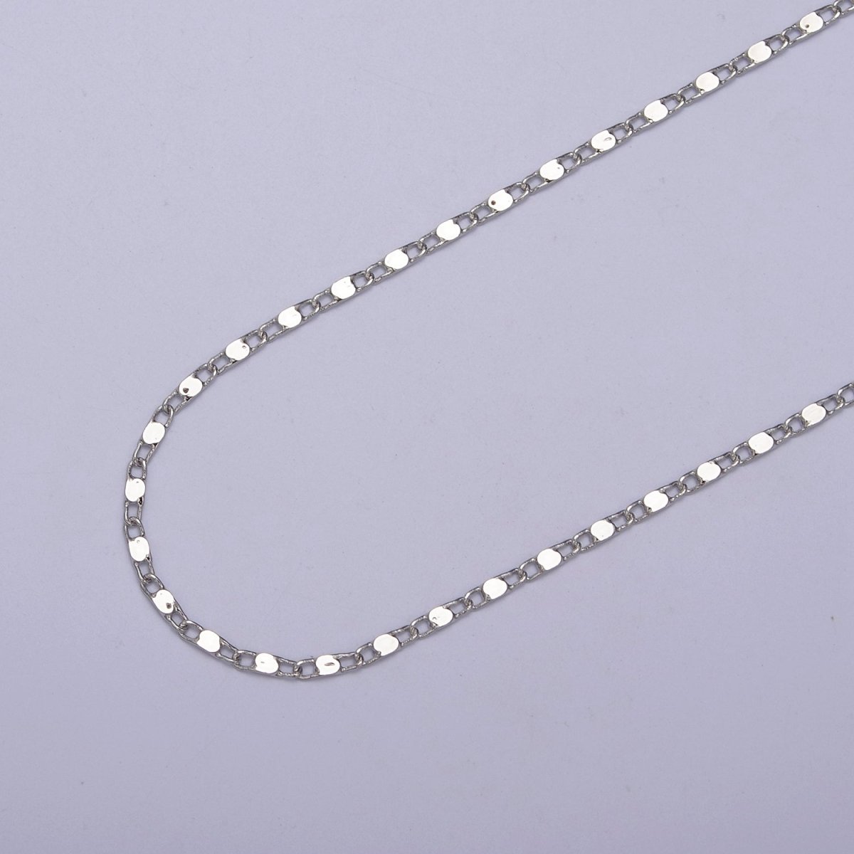 24K Gold Filled Unique Unfinished Scroll Chain, Dainty 1.5mm Width Tube Link Chain in Gold & Silver For Jewelry Making | ROLL-676, ROLL-677 - DLUXCA