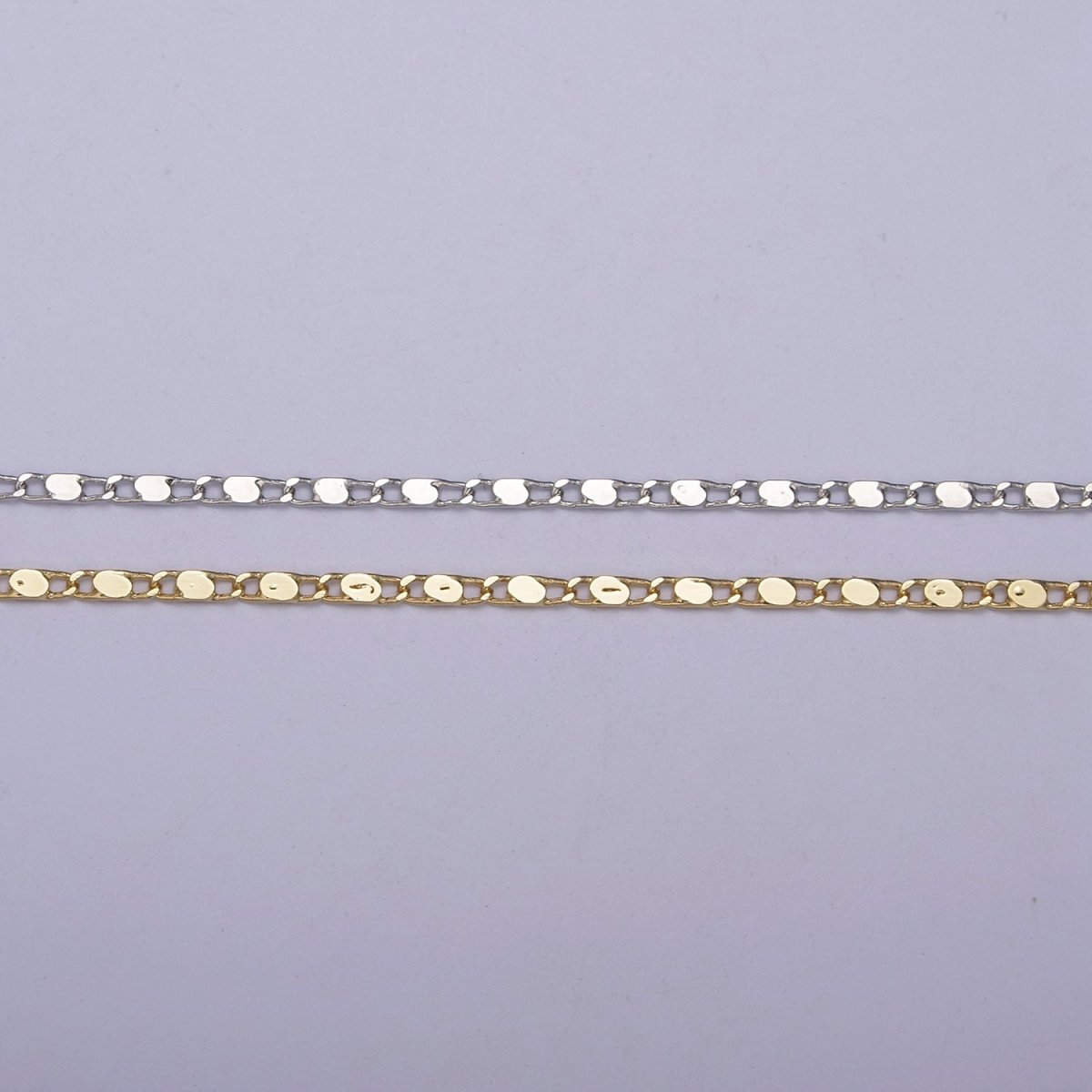 24K Gold Filled Unique Unfinished Scroll Chain, Dainty 1.5mm Width Tube Link Chain in Gold & Silver For Jewelry Making | ROLL-676, ROLL-677 - DLUXCA