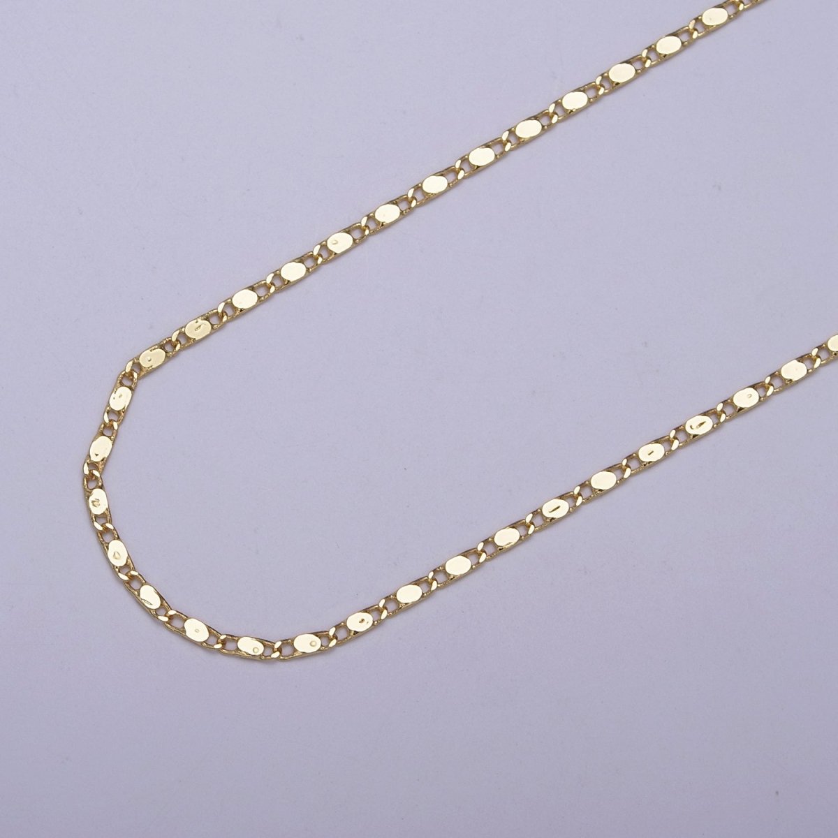 24K Gold Filled Unique Unfinished Scroll Chain, Dainty 1.5mm Width Tube Link Chain in Gold & Silver For Jewelry Making | ROLL-676, ROLL-677 - DLUXCA