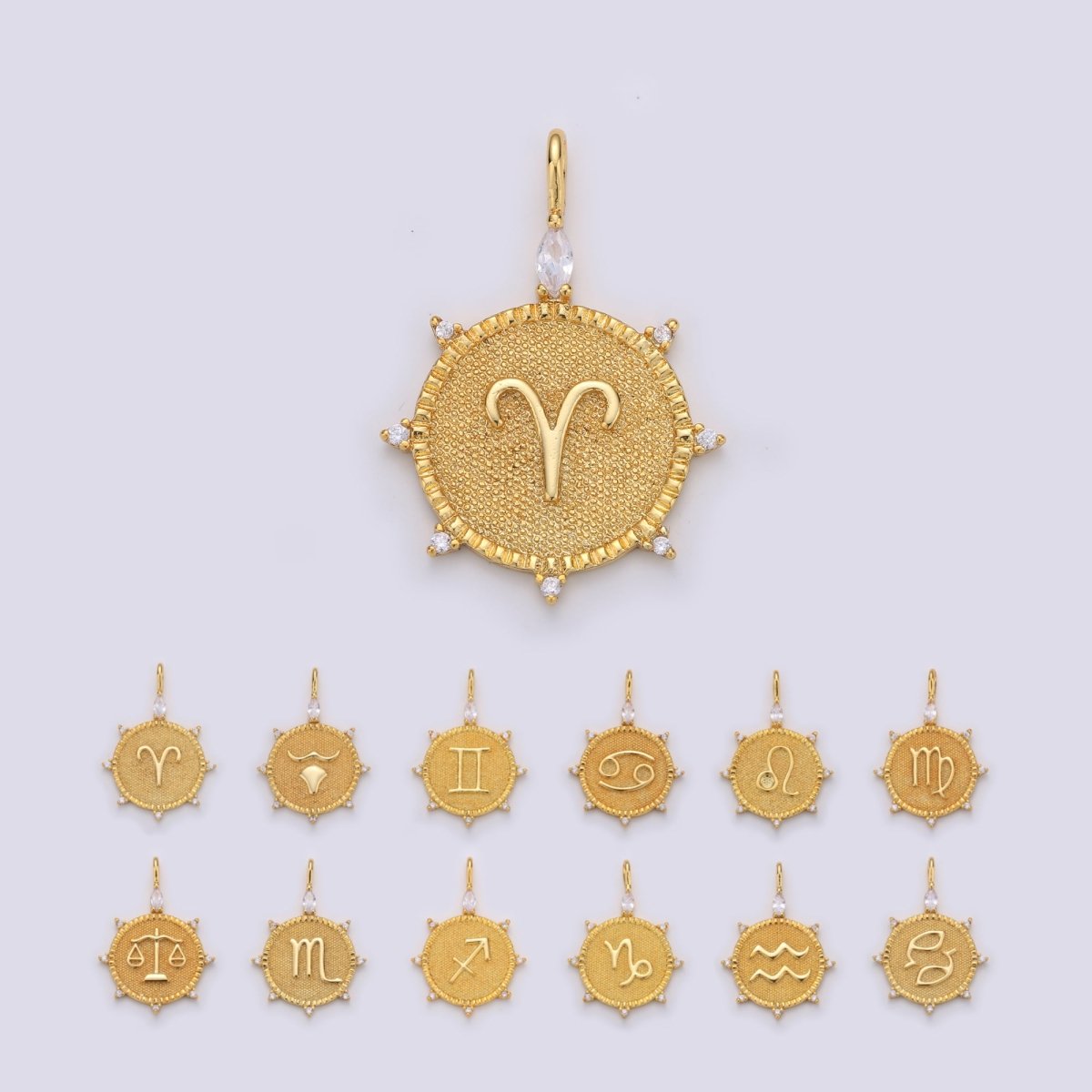 24k Gold Filled Zodiac Charms, Astrology Charms, Zodiac Necklace