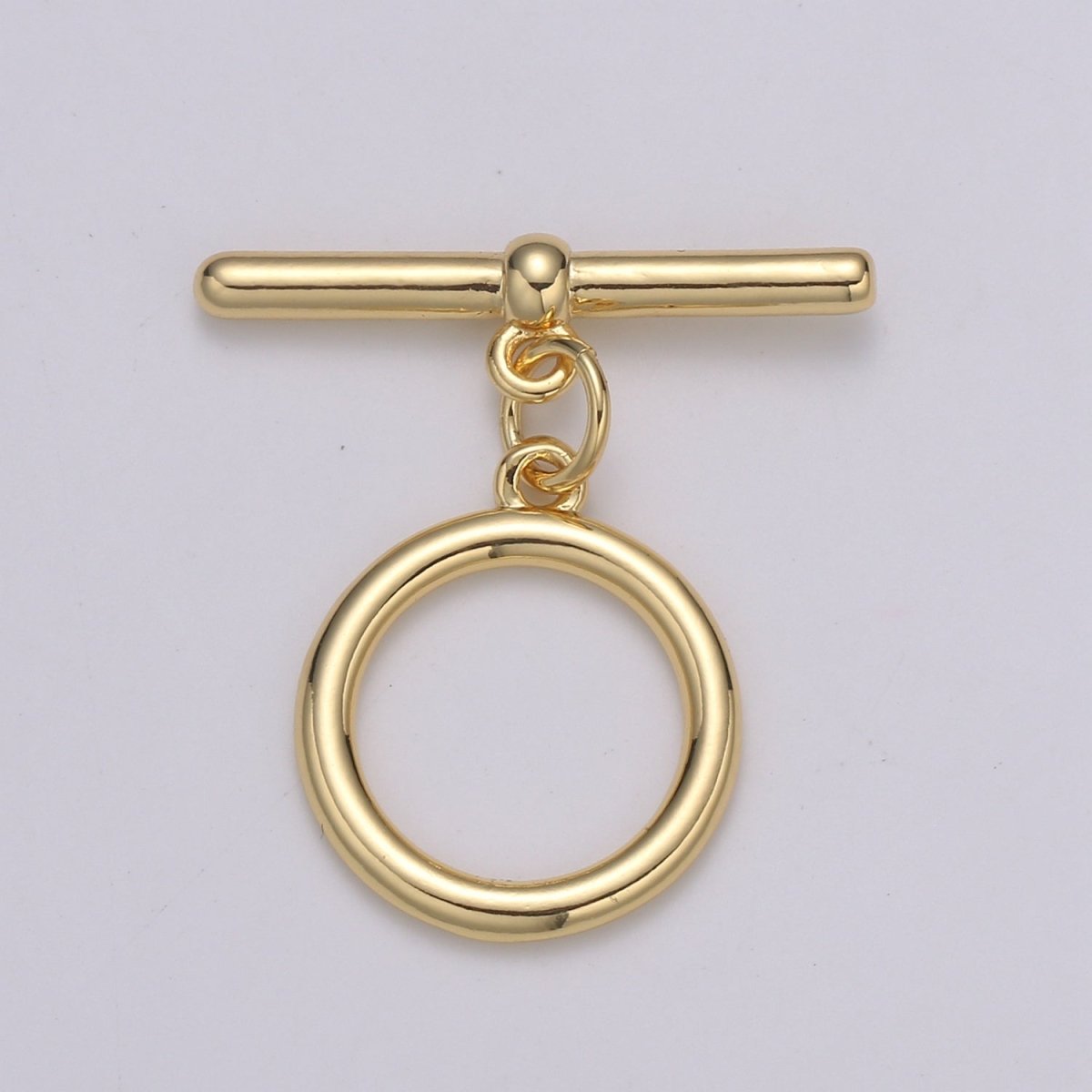 24K Gold Toggle Clasp with jump ring chose color-Gold, Rose Gold Black, Silver OT Clasp for Jewelry Making Supply L-140 L-214 L-215 L-216 - DLUXCA