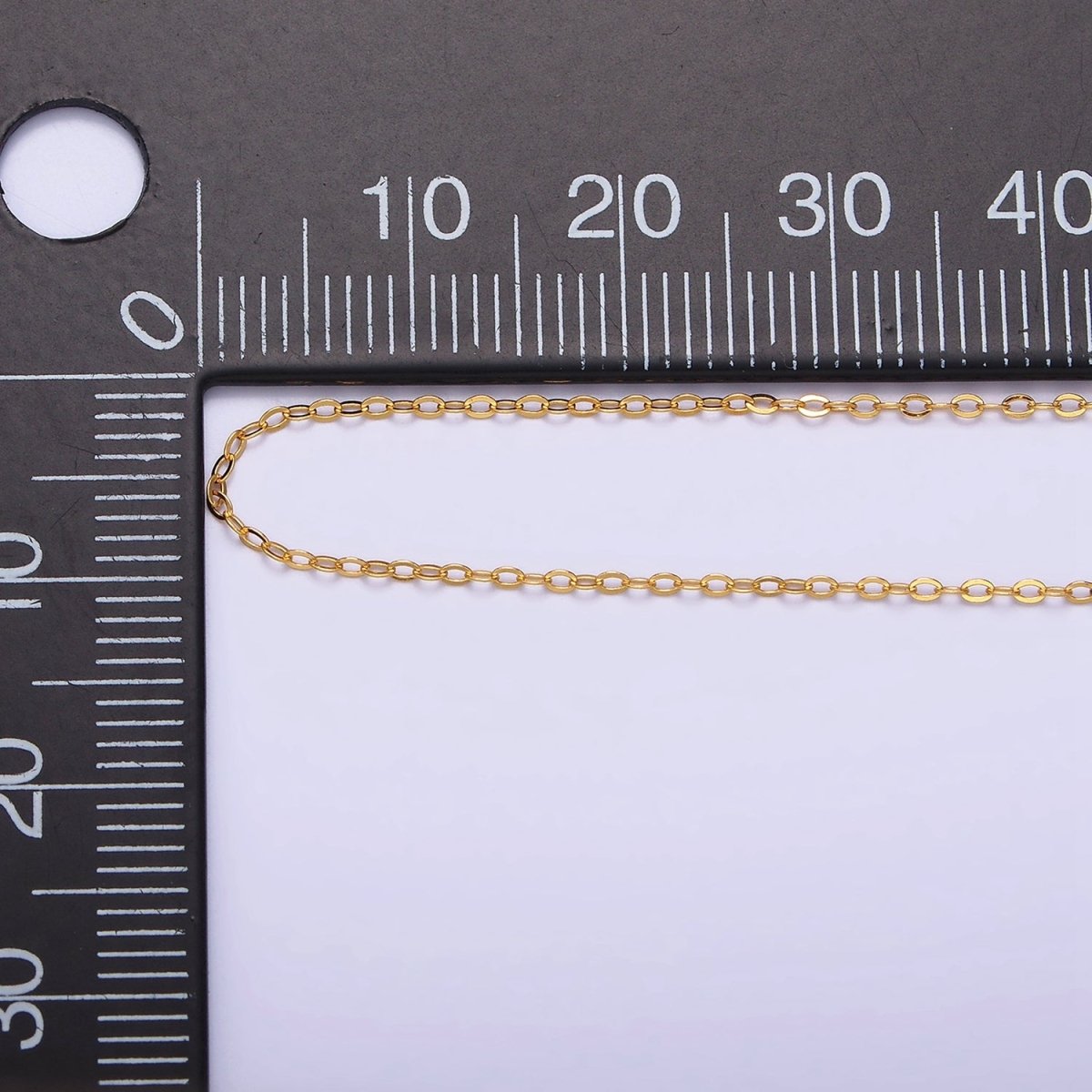 24K Gold Vermeil Cable Link Necklace Chain, 925 Sterling Silver Necklace Chain w/ Heavy 24K Gold Plated 18 inch | WA-1955 Clearance Pricing - DLUXCA